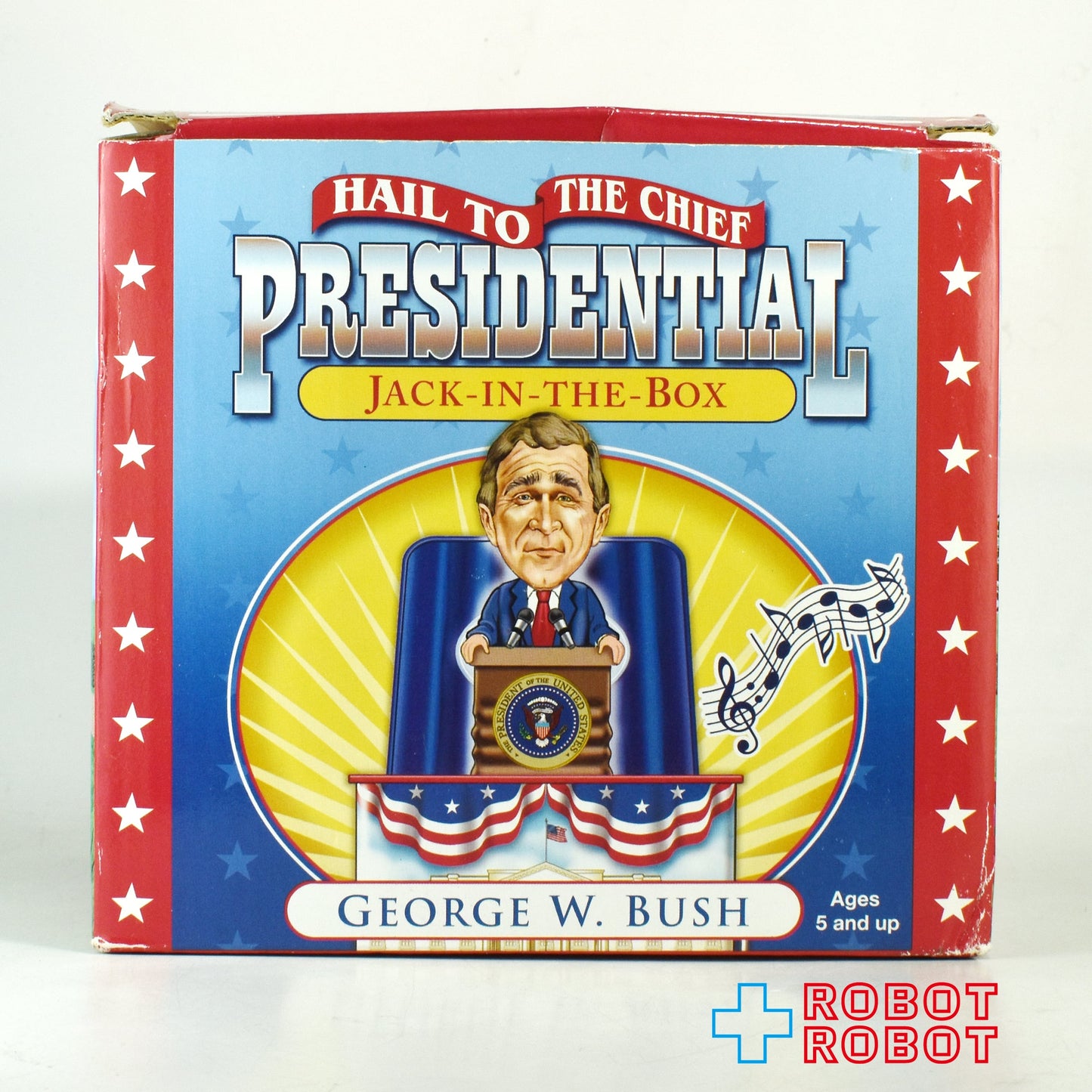 ジョージ・W・ブッシュ 元アメリカ大統領 大統領万歳 びっくり箱 ジャックインザボックス デザインマスター社 箱入
