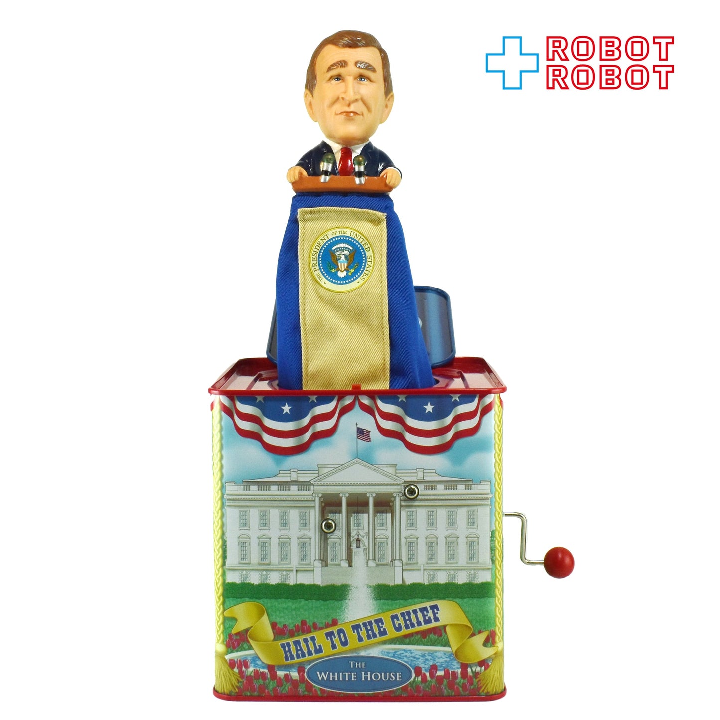 ジョージ・W・ブッシュ 元アメリカ大統領 大統領万歳 びっくり箱 ジャックインザボックス デザインマスター社 箱入