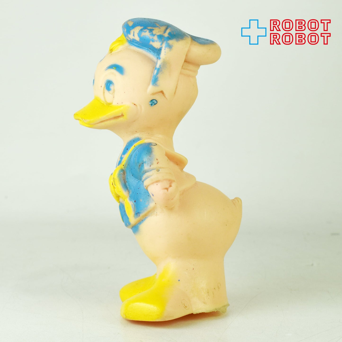 ディズニー ドナルドダック 黄色リボン スクイーク ラバードール フィギュア