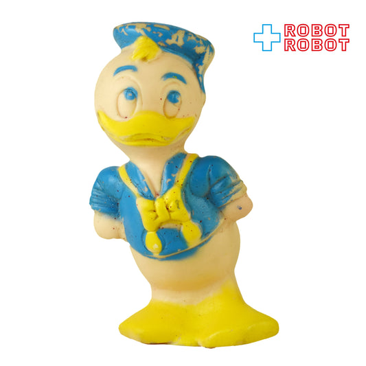 ディズニー ドナルドダック 黄色リボン スクイーク ラバードール フィギュア