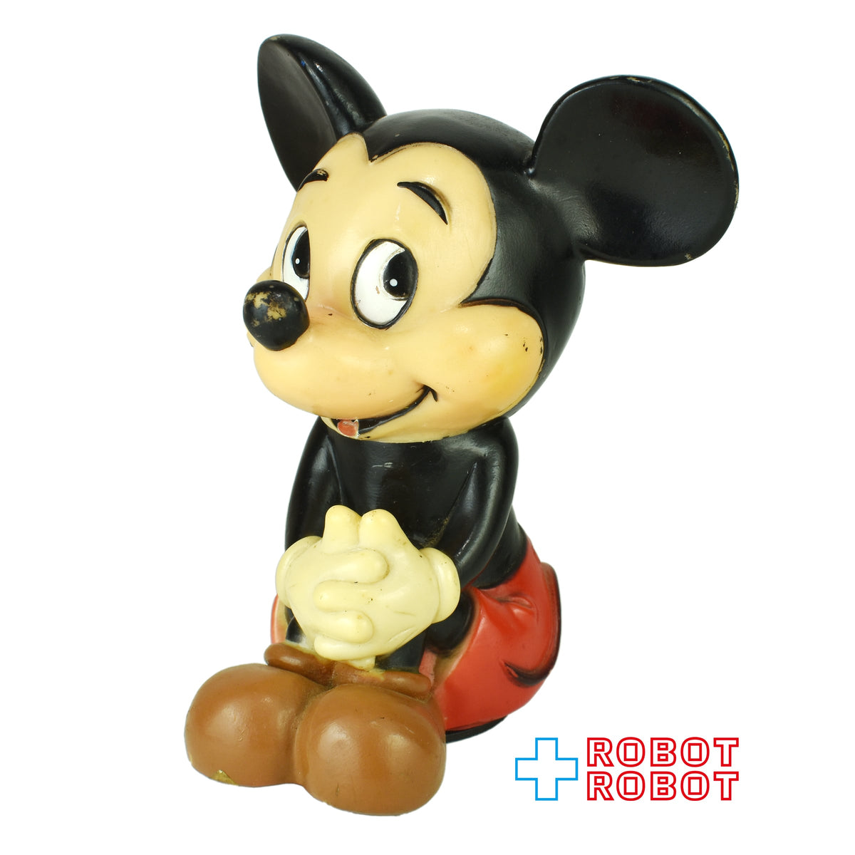 ディズニー ミッキーマウス おすわり ソフビ貯金箱 ラバードール KOREA 