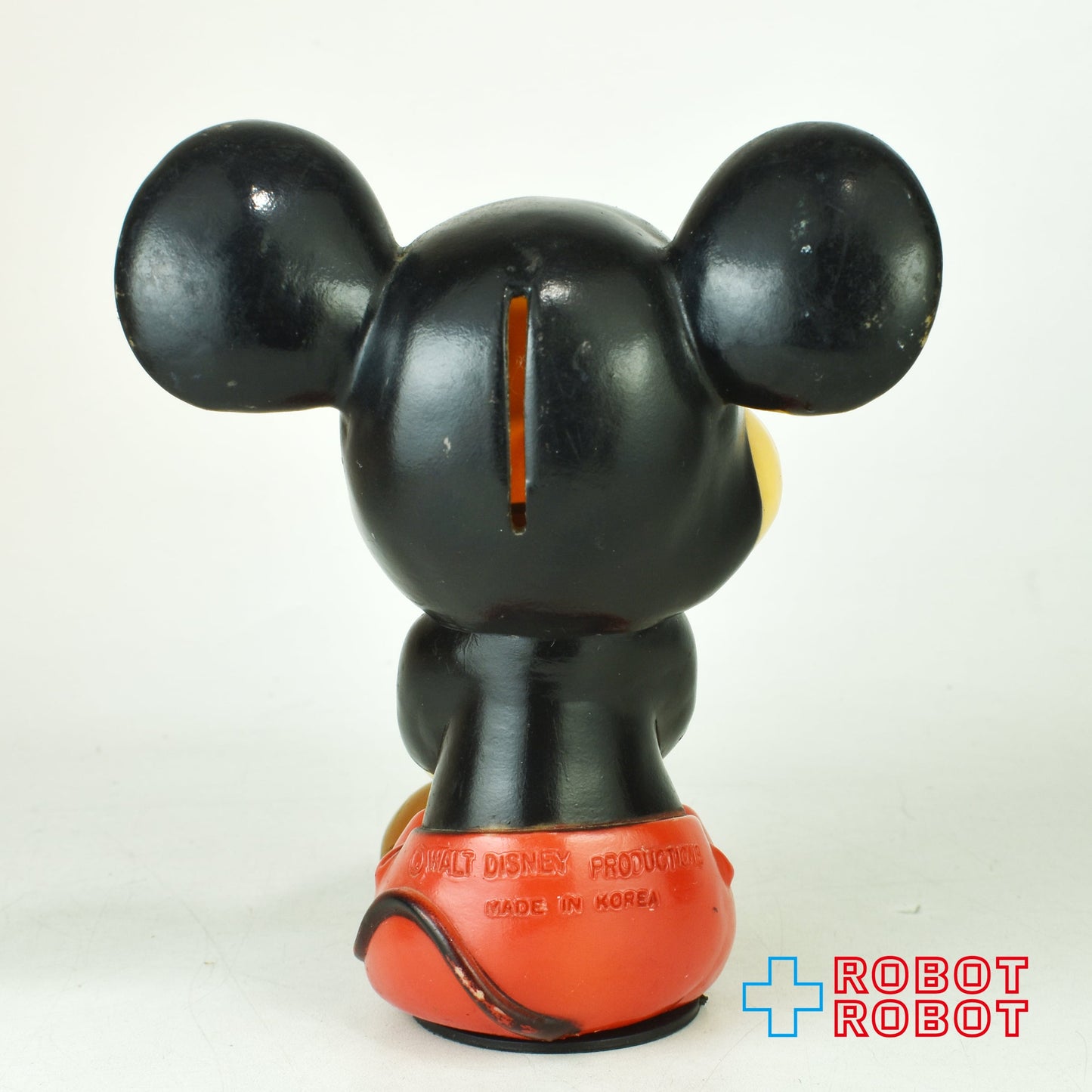 ディズニー ミッキーマウス おすわり ソフビ貯金箱 ラバードール KOREA