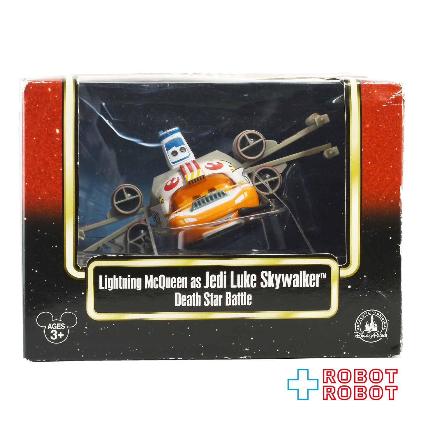 ディズニーパーク限定 スター・ウォーズ x カーズ デス・スター・バトル ライトニング・マックィーン as ジェダイ ルーク・スカイウォーカー ダイキャスト ミニカー 箱入