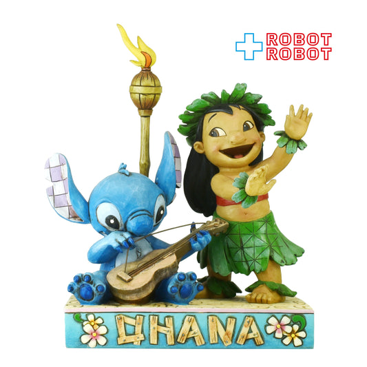 エネスコ ディズニー ショーケースコレクション ジムショア リロ & スティッチ オハナ フィギュアリン 開封箱付き