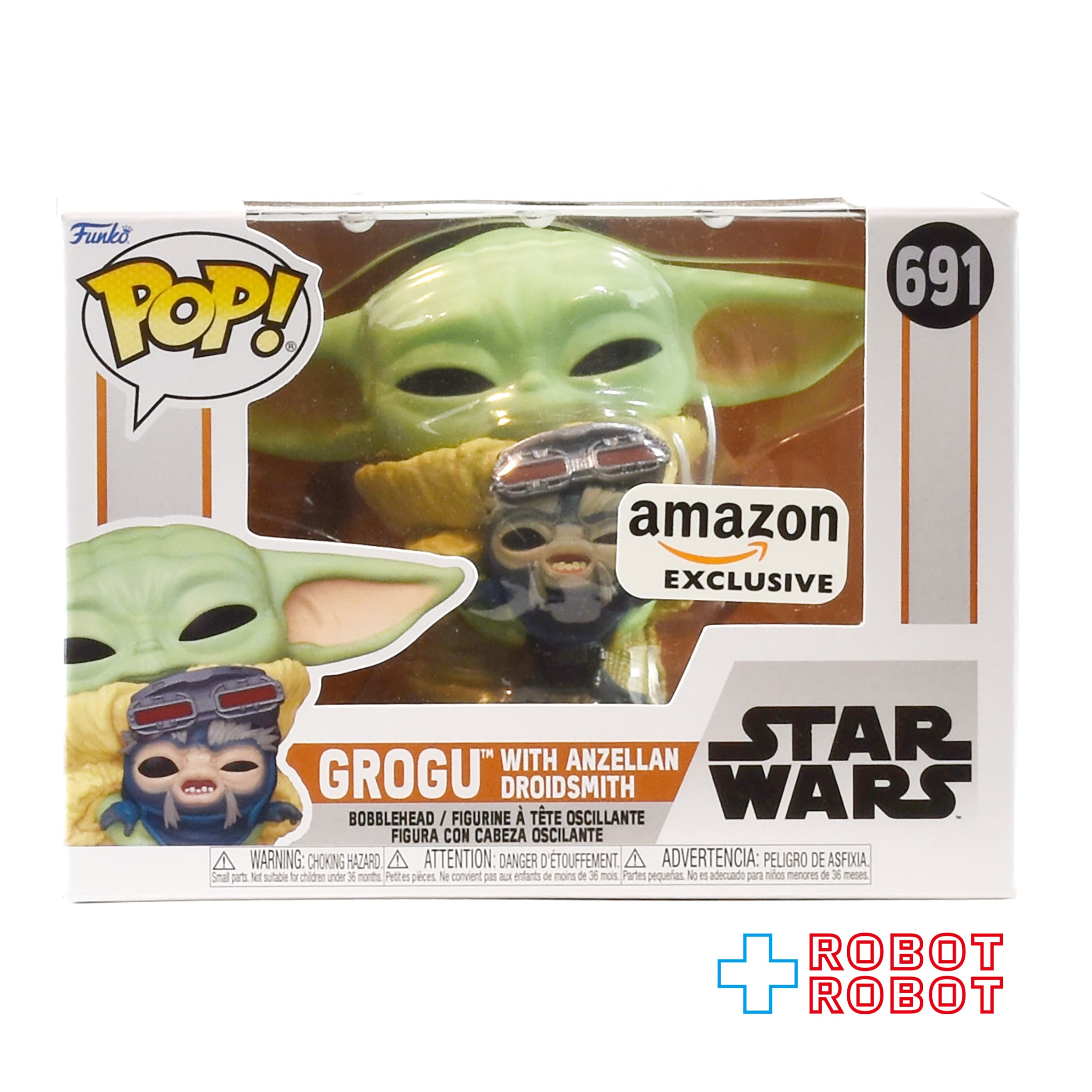 ファンコ POP! 691 スター・ウォーズ マンダロリアン ザ・チャイルド with アンゼランのドロイドスミス アマゾン限定 ビニールフ ...
