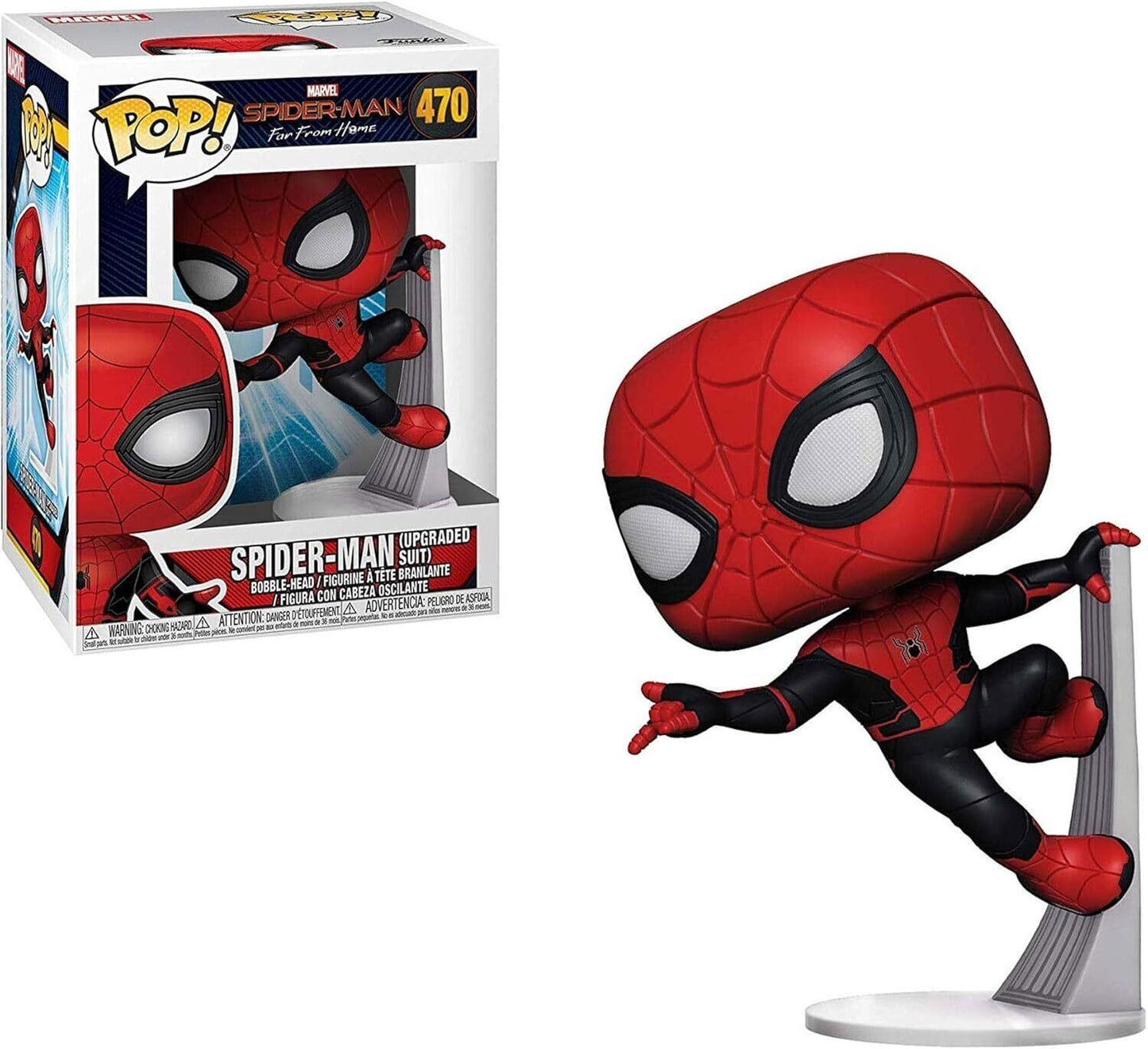 ファンコ POP! 470 MCU スパイダーマン・ファーフロムホーム アップグレードスーツ版 箱付き