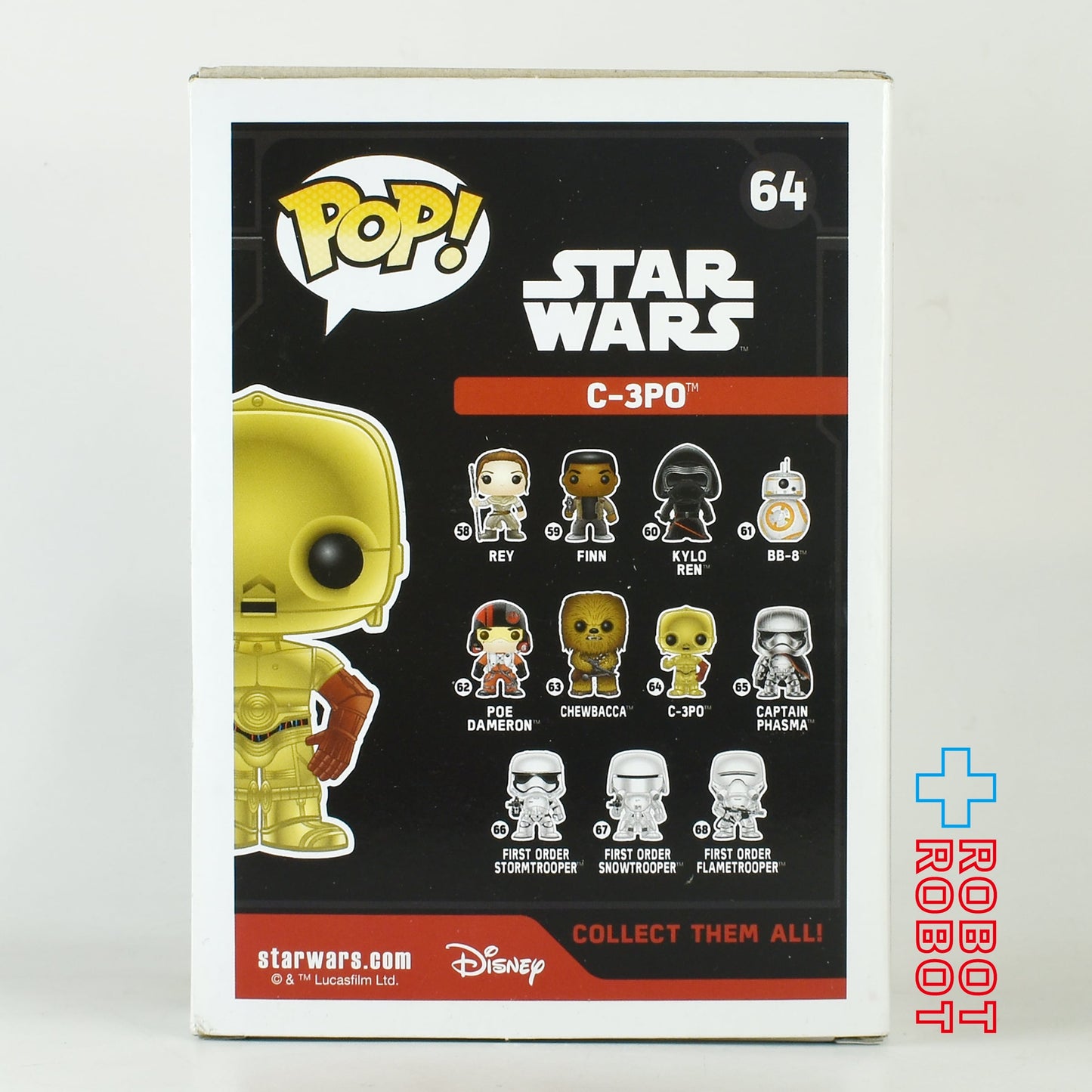 ファンコ POP! 64 スター・ウォーズ C-3PO 金メッキ版 ビニールフィギュア 箱入