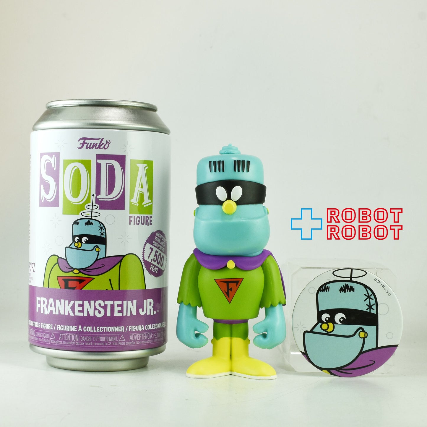 ファンコ SODA ソーダ缶 スーパースリー フランケンロボ  ビニールフィギュア 缶入り