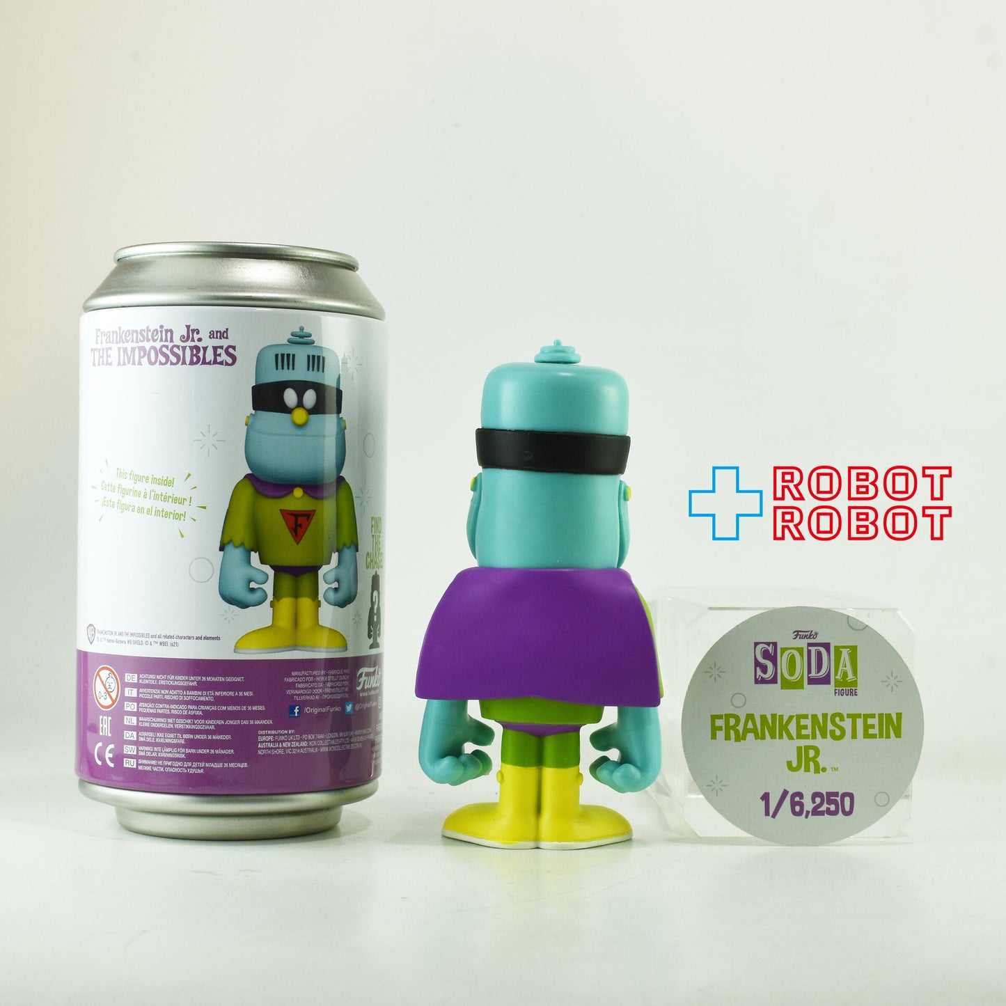 ファンコ SODA ソーダ缶 スーパースリー フランケンロボ  ビニールフィギュア 缶入り