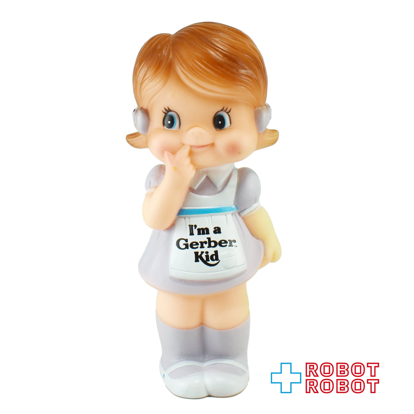 ガーバーキッドドール ガール 水色 ソフビフィギュア アドバタイジング ※ヤケあり