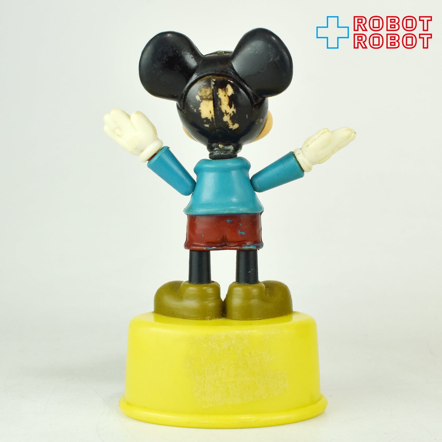 ガブリエル社 ディズニー ミッキーマウス プッシュパペット イエロー台 メイドイン香港