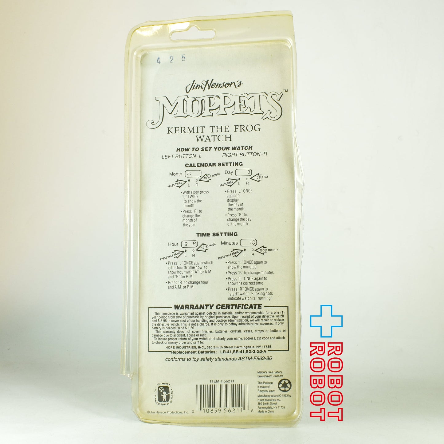 マペッツ カーミット腕時計 1993 未開封 難あり