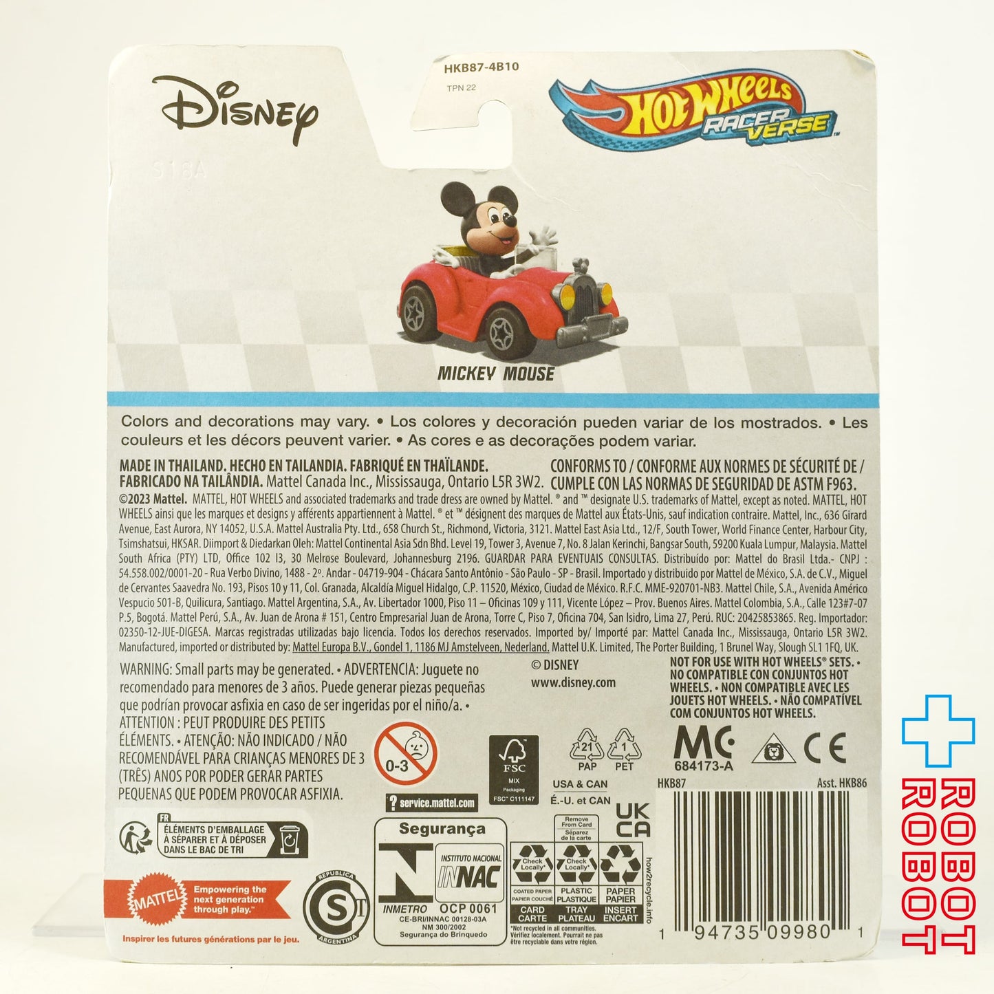 ホットウィール レーサーバース 2024 1/64 ディズニー ミッキーマウス ダイキャスト メタルビークル ミニカー 未開封