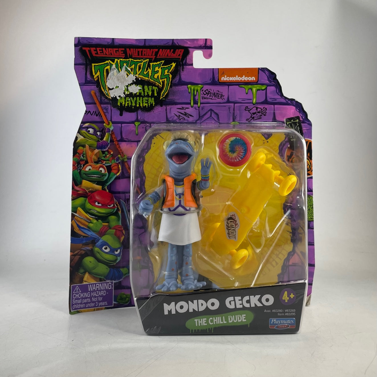 プレイメイツ タートルズ ミュータント・パニック！TMNT モンド・ゲッコー 4.5インチ ベーシックフィギュア 未開封