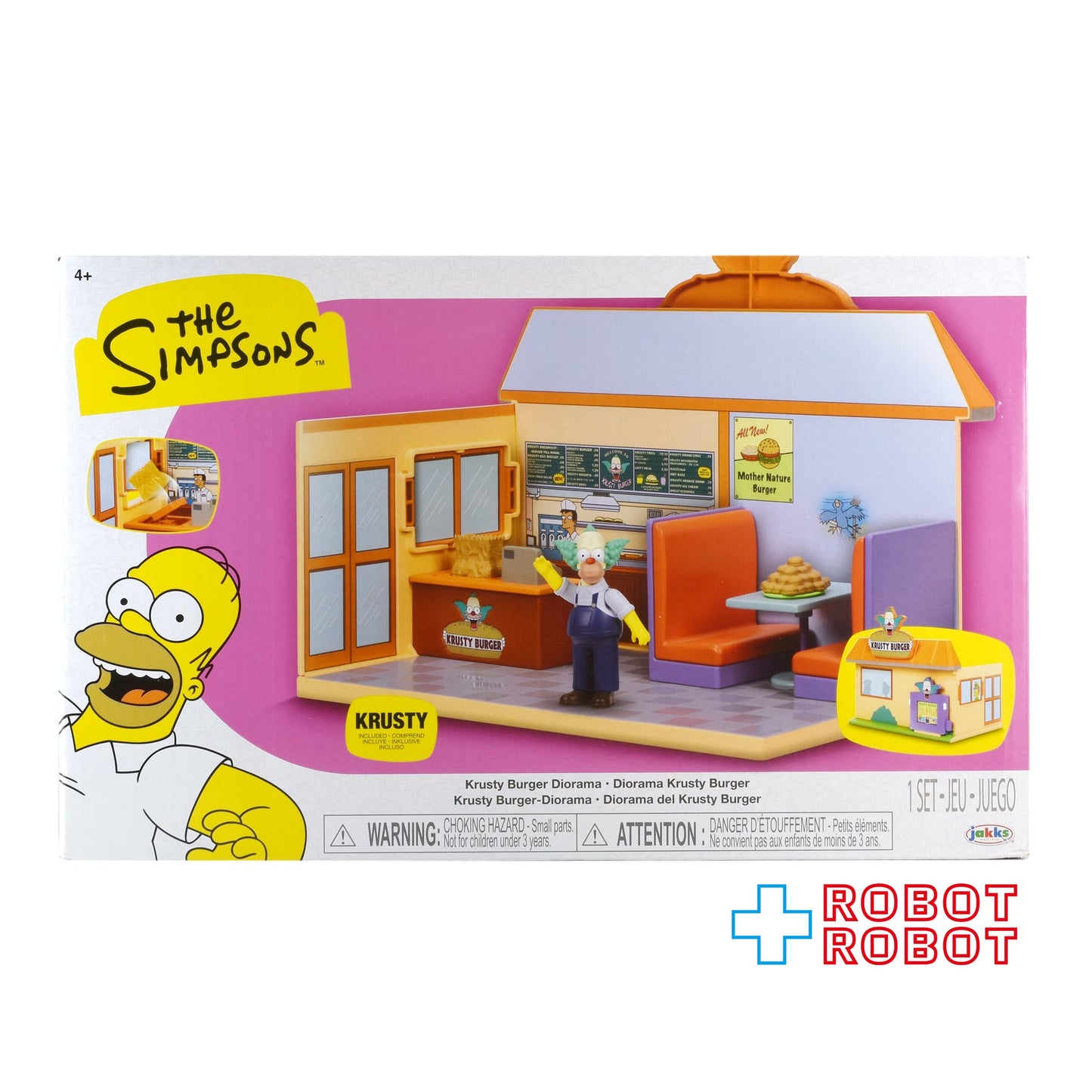 シンプソンズ 2025 2.5インチ アクションフィギュア クラスティ・バーガー ジオラマ プレイセット 未開封