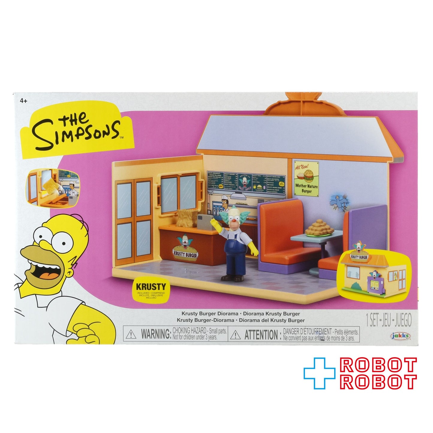シンプソンズ 2025 2.5インチ アクションフィギュア クラスティ・バーガー ジオラマ プレイセット 未開封