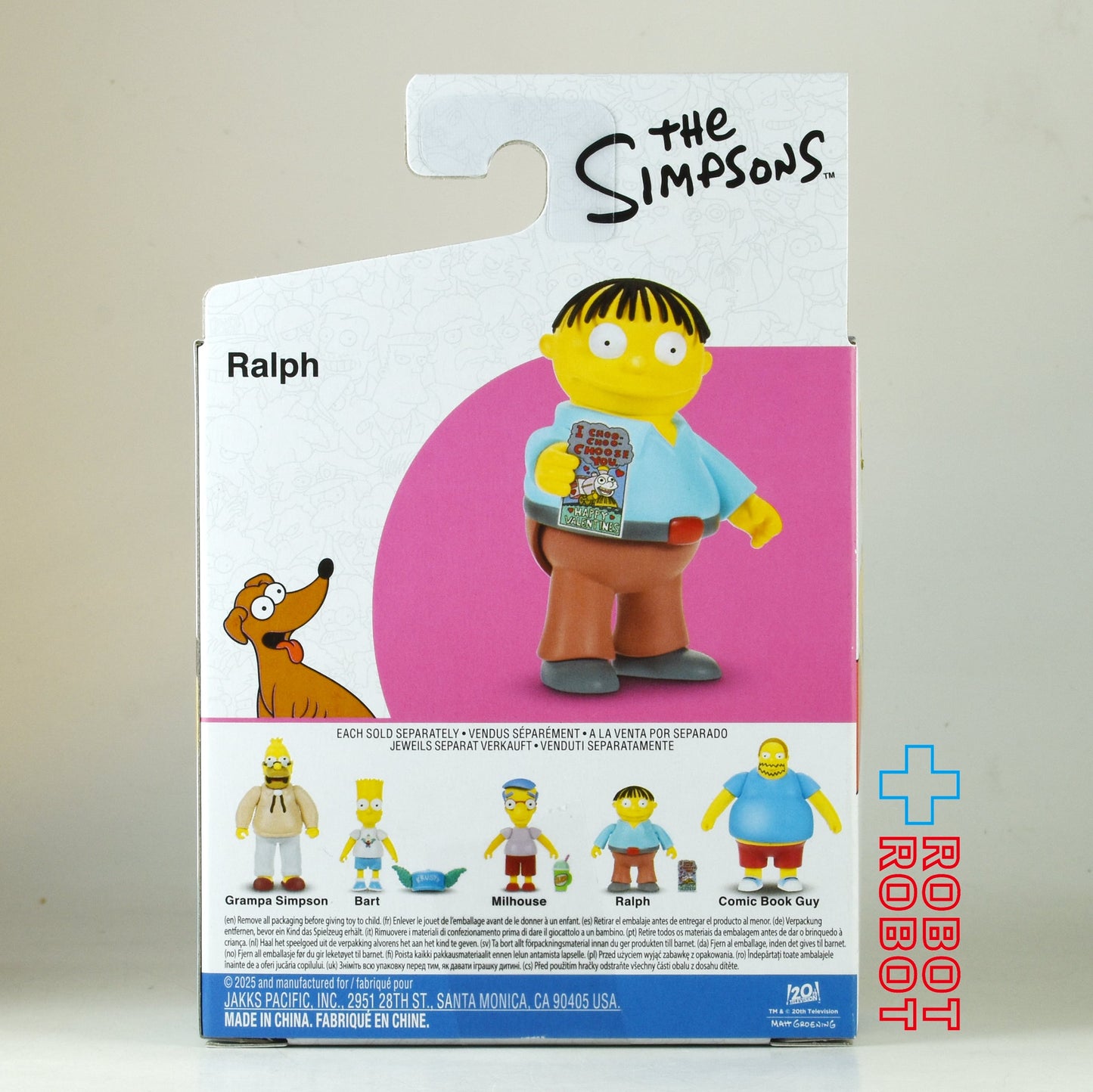 シンプソンズ 2024 ラルフ・ウィガム with ヴァレンタインカード  2.5インチ アクションフィギュア 未開封