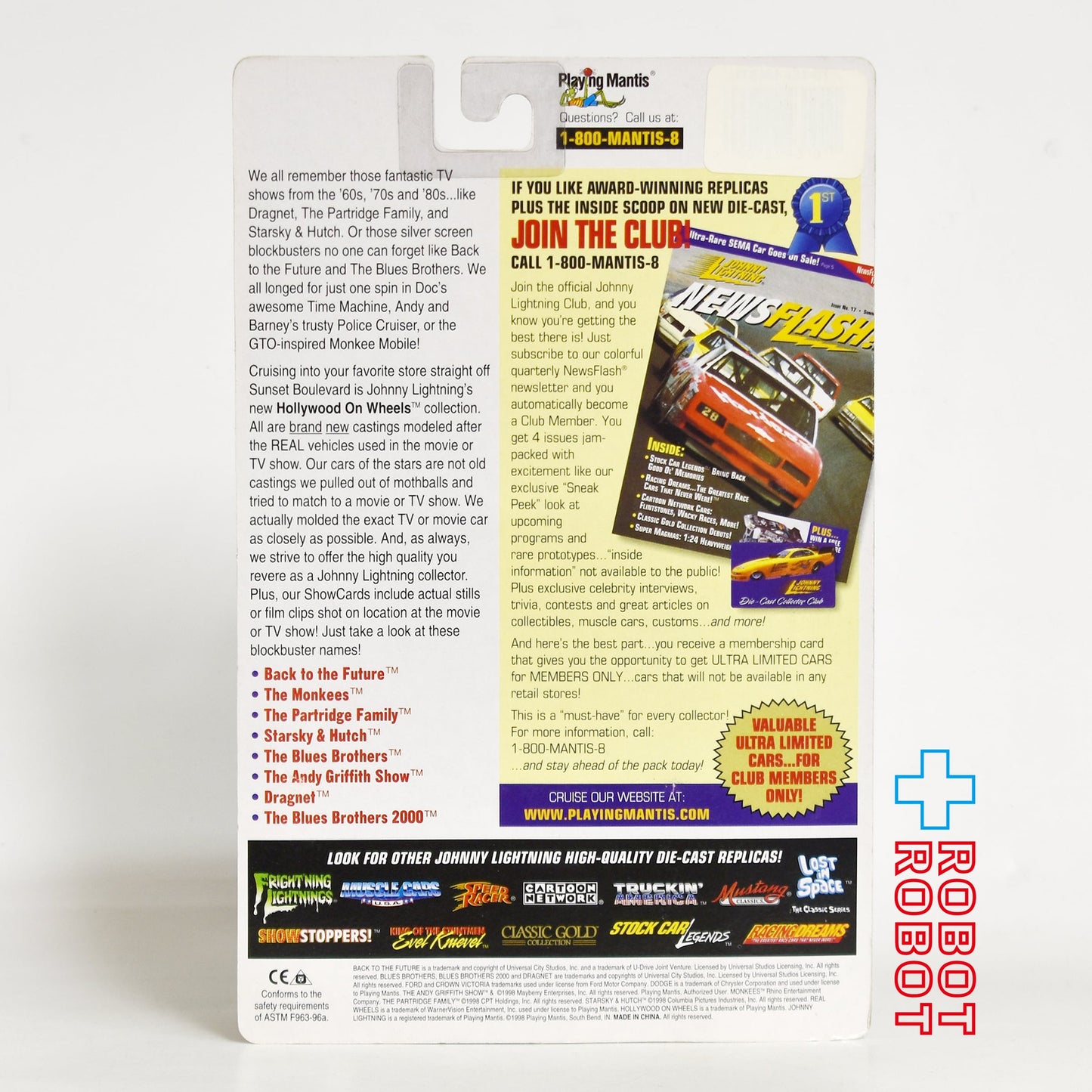 ジョニーライトニング ブルース・ブラザース K9 パトカー 牧師 ショーカード ミニカー 未開封