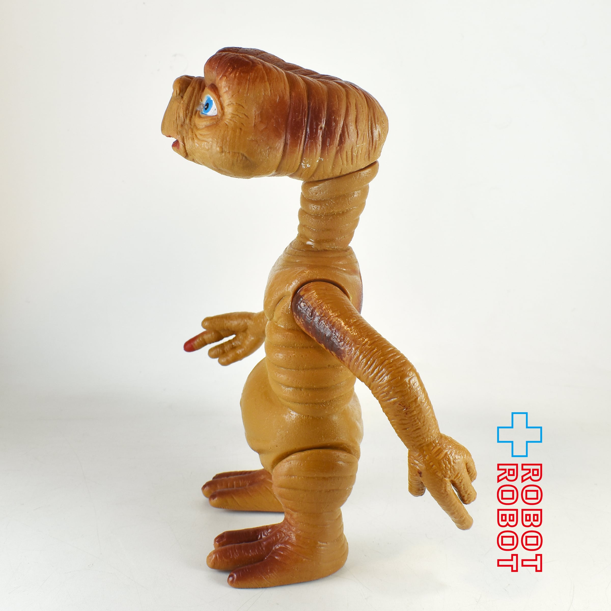 E.T. ソフビ・フィギュア 口半開き 20cm 薄茶色 メーカー不明 ※難有り