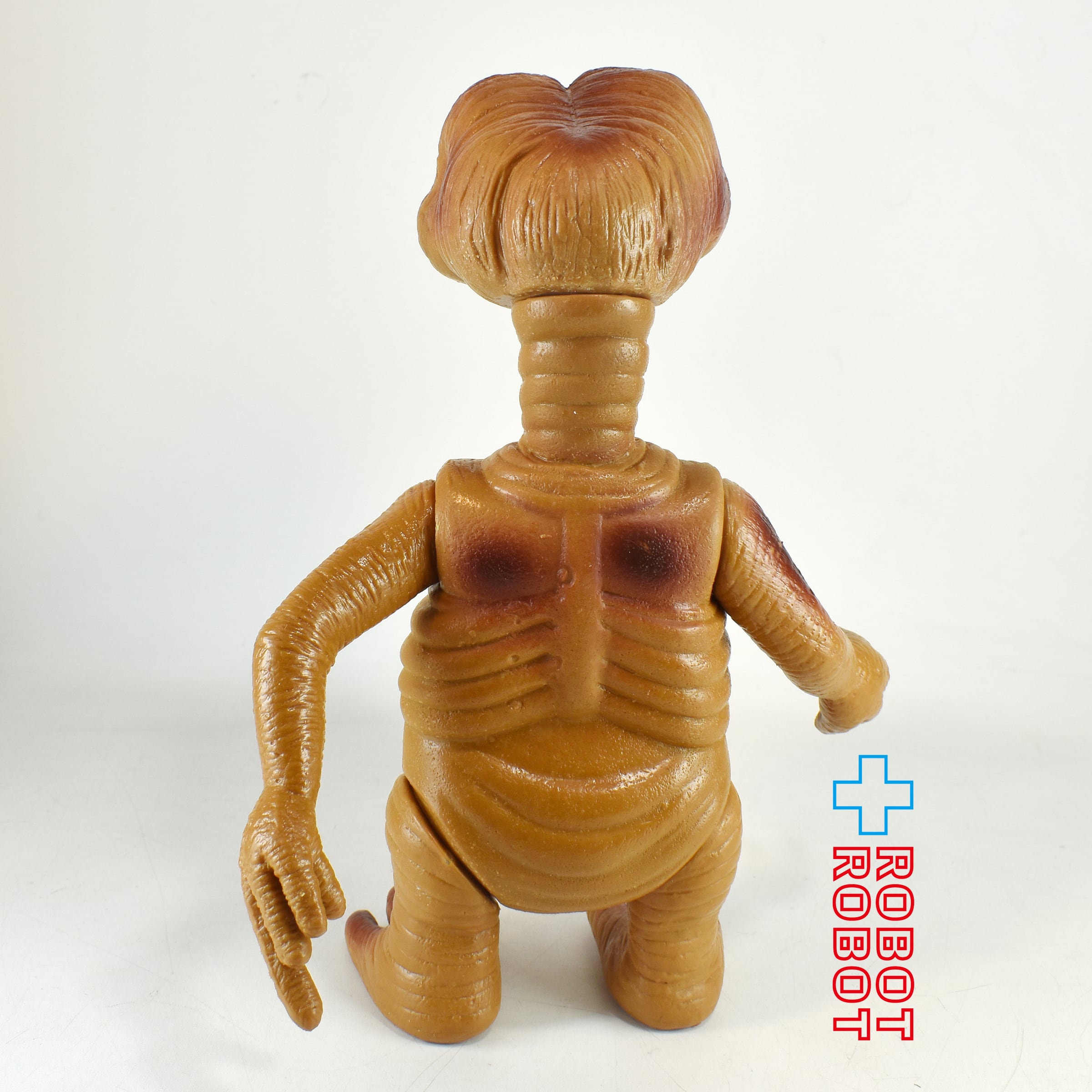 E.T. ソフビ・フィギュア 口半開き 20cm 薄茶色 メーカー不明 ※難有り