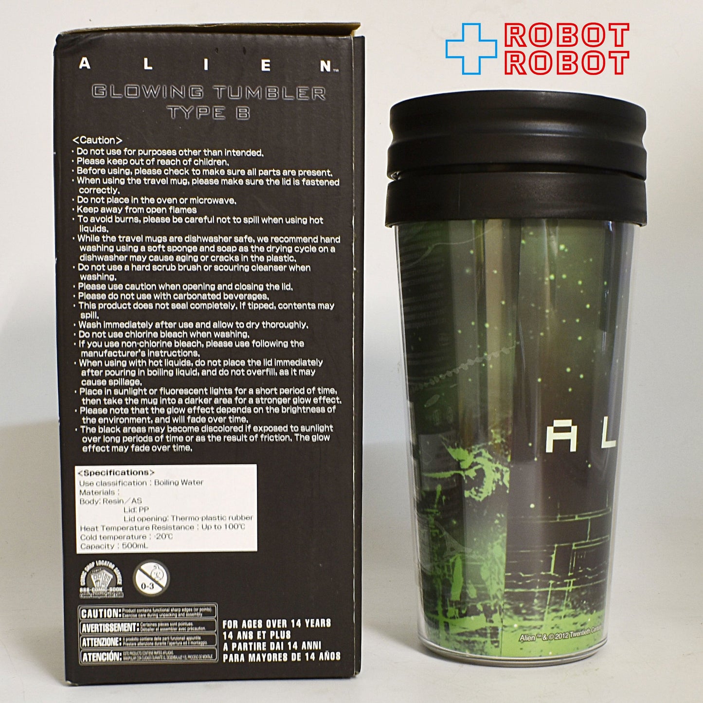 コトブキヤ エイリアン TypeB (ビッグチャップ) 蓄光タンブラー カップ 箱入