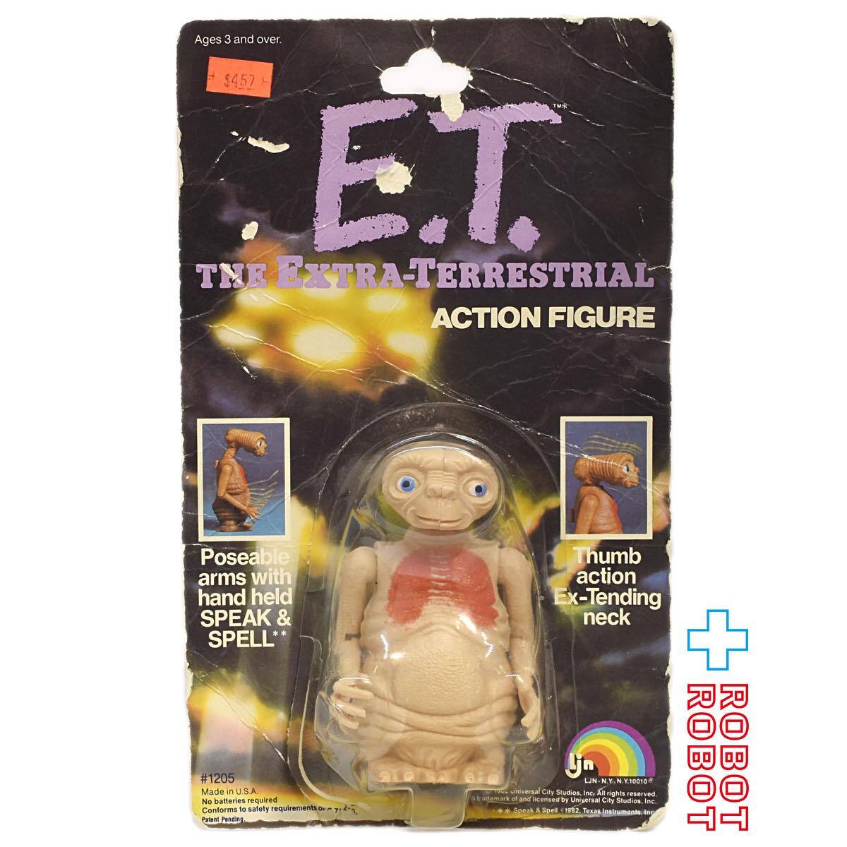 LJN E.T. アクションフィギュア メイドインUSA 未開封 ※台紙にシワ