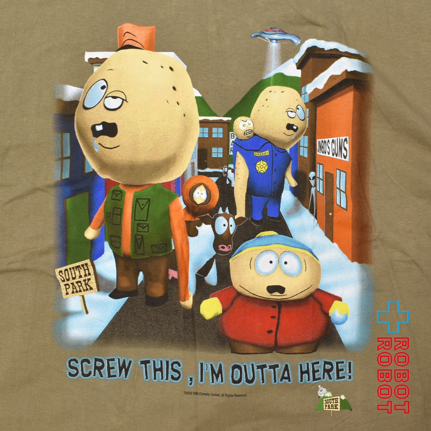 ロゴテル サウスパーク "もういい、ここを出ていく！" Tシャツ XLサイズ 1998