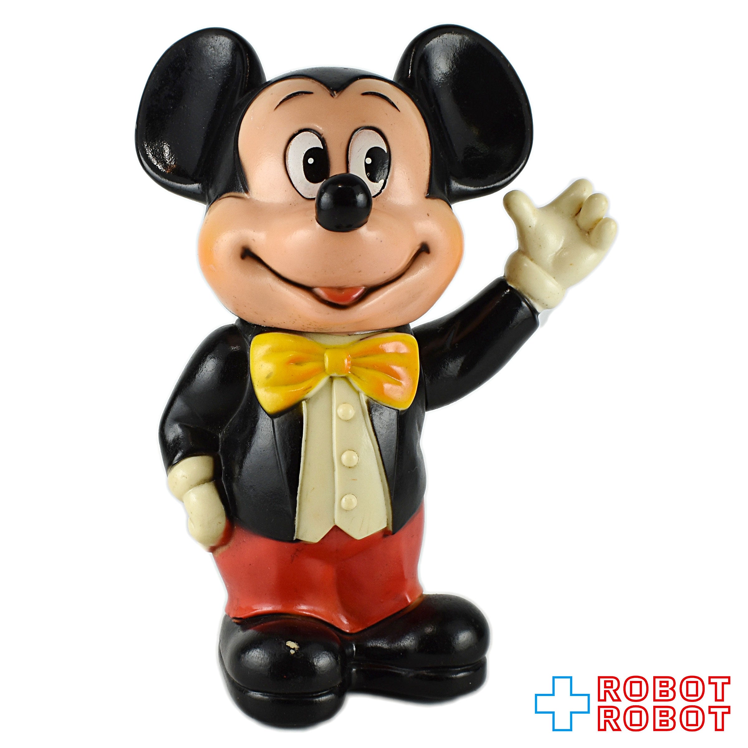 ディズニー ミッキーマウス タキシード 左手上げ ソフビ貯金箱 KOREA