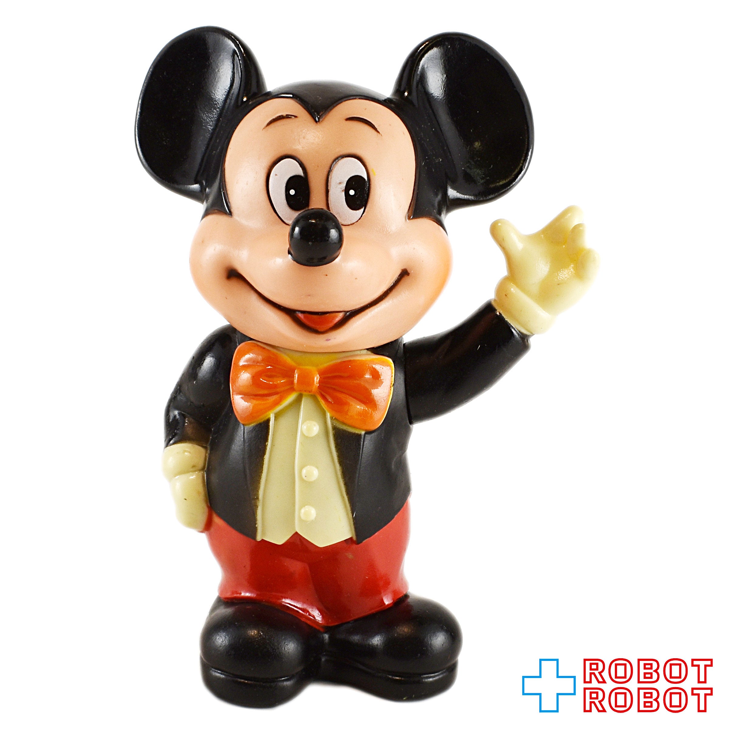 ディズニー ミッキーマウス タキシード 左手上げ ソフビ貯金箱 KOREA