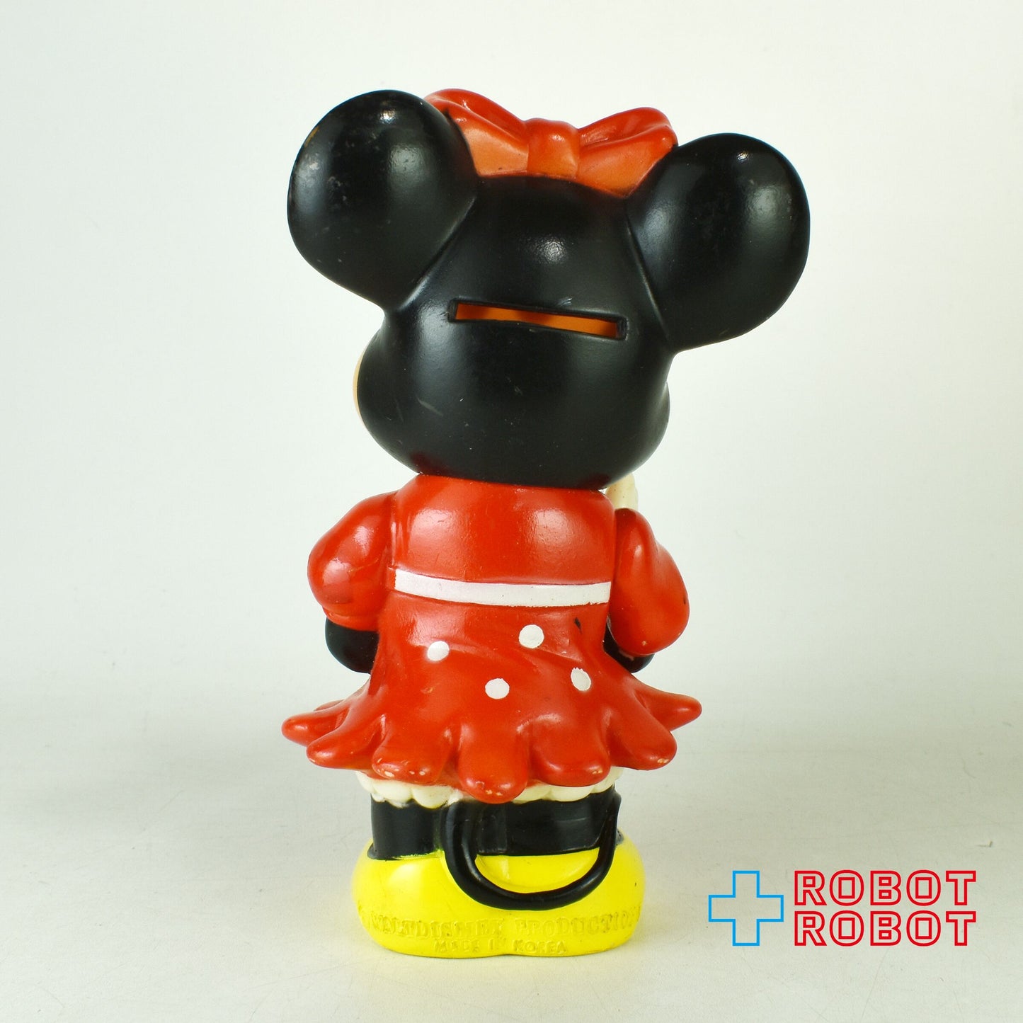 ミニーマウス 花持ち ソフビ貯金箱 KOREA 14.5センチ
