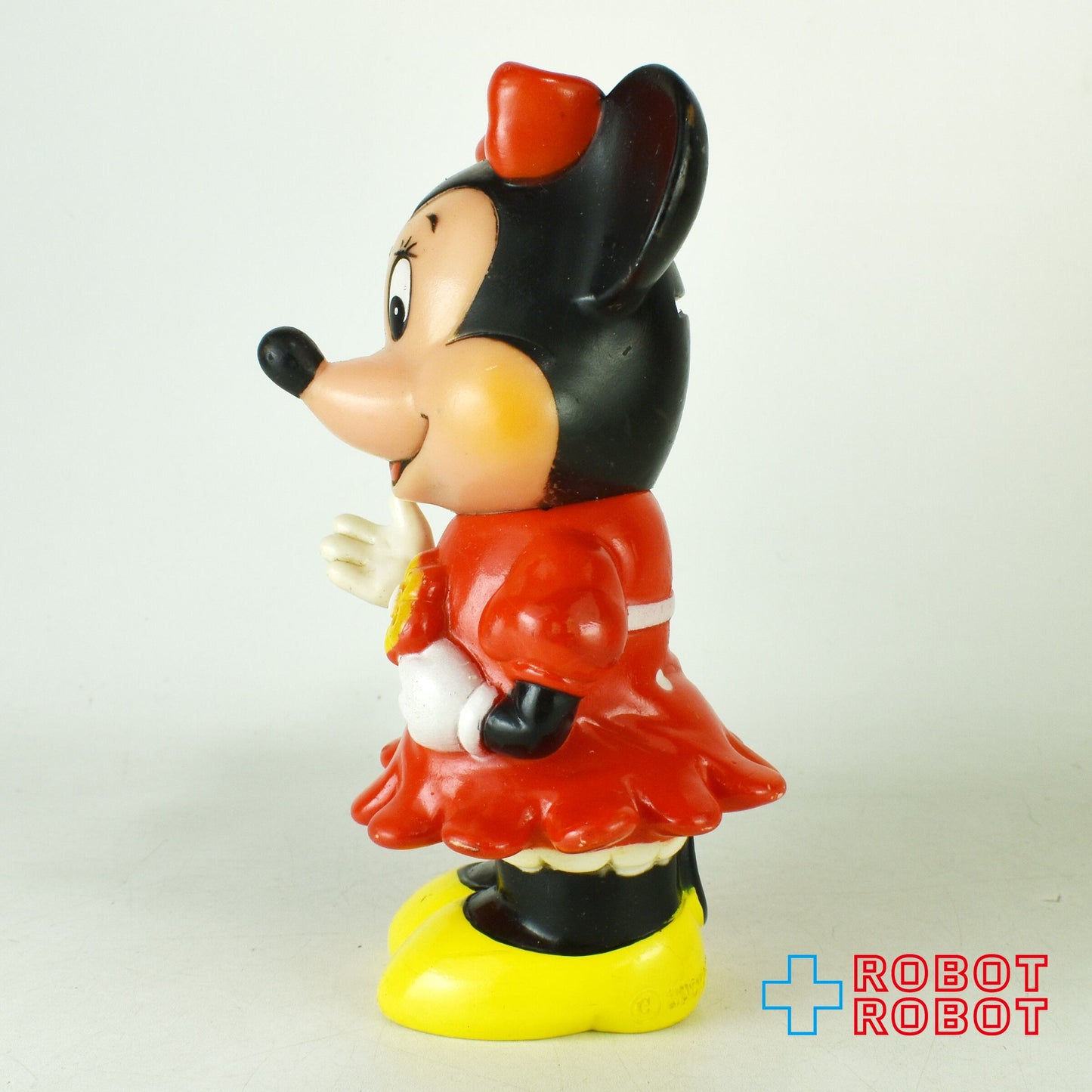 ミニーマウス 花持ち ソフビ貯金箱 KOREA 14.5センチ