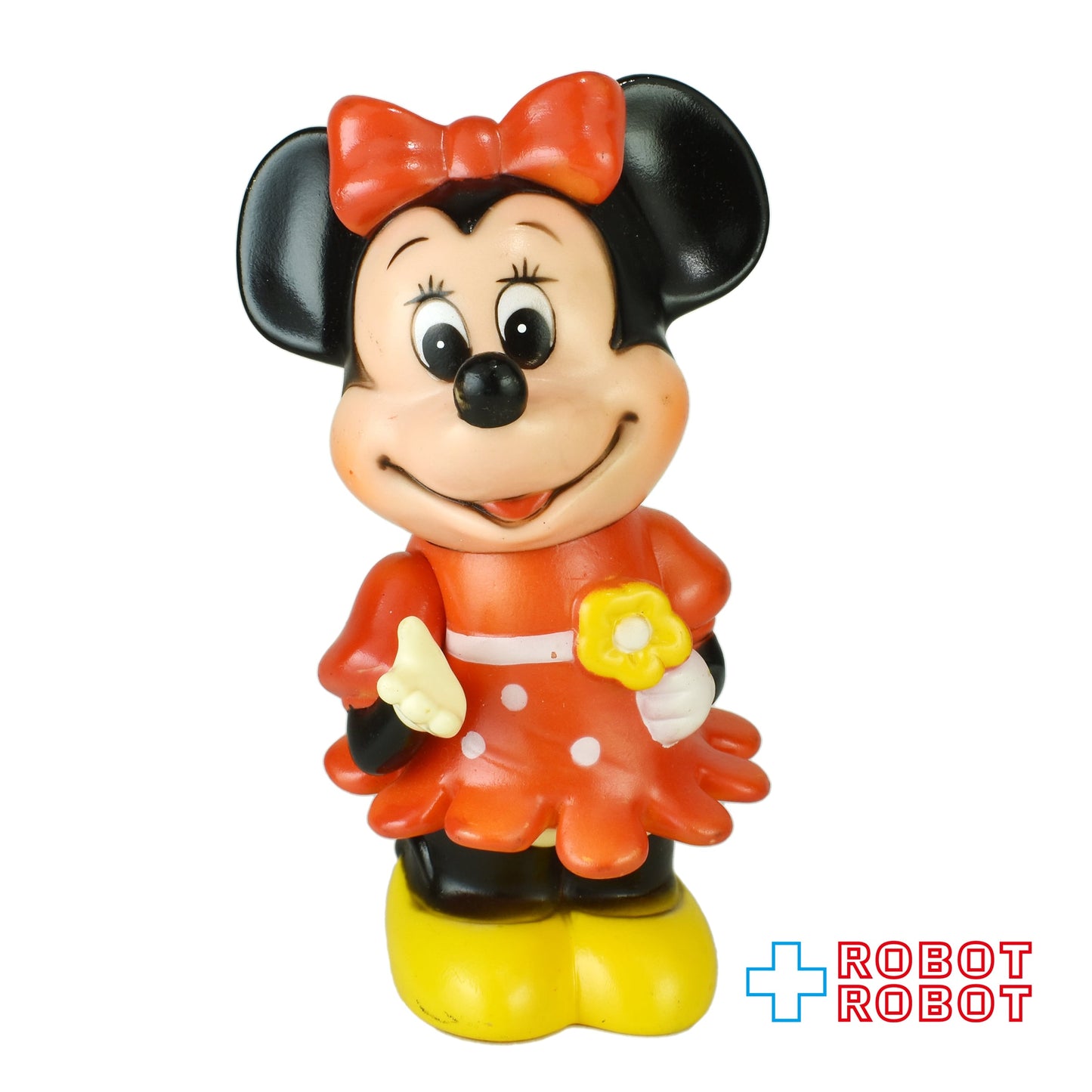 ミニーマウス 花持ち ソフビ貯金箱 KOREA 14.5センチ