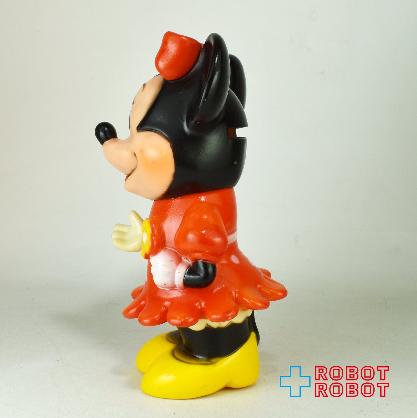 ミニーマウス 花持ち ソフビ貯金箱 KOREA 14.5センチ