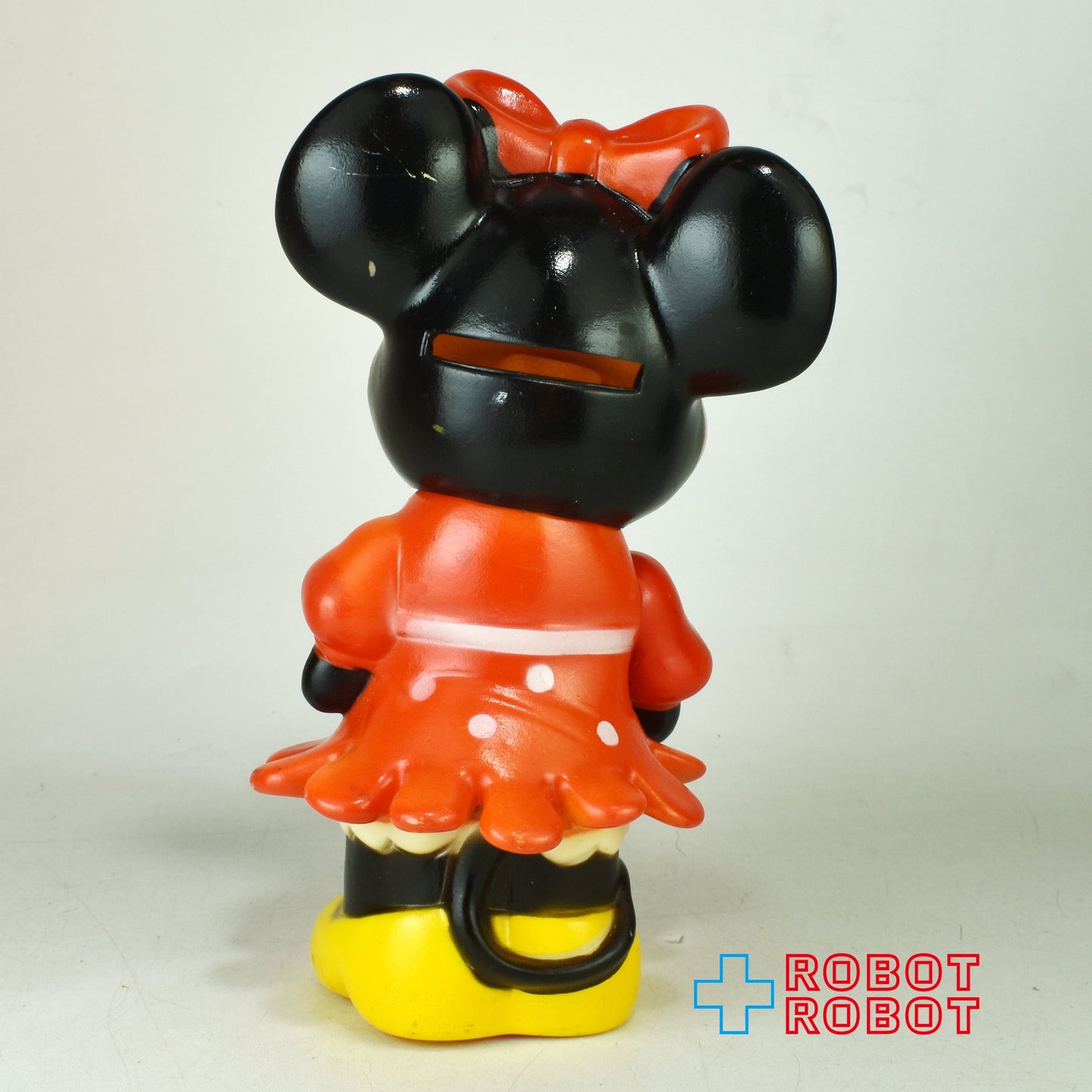 ミニーマウス 花持ち ソフビ貯金箱 KOREA 14.5センチ