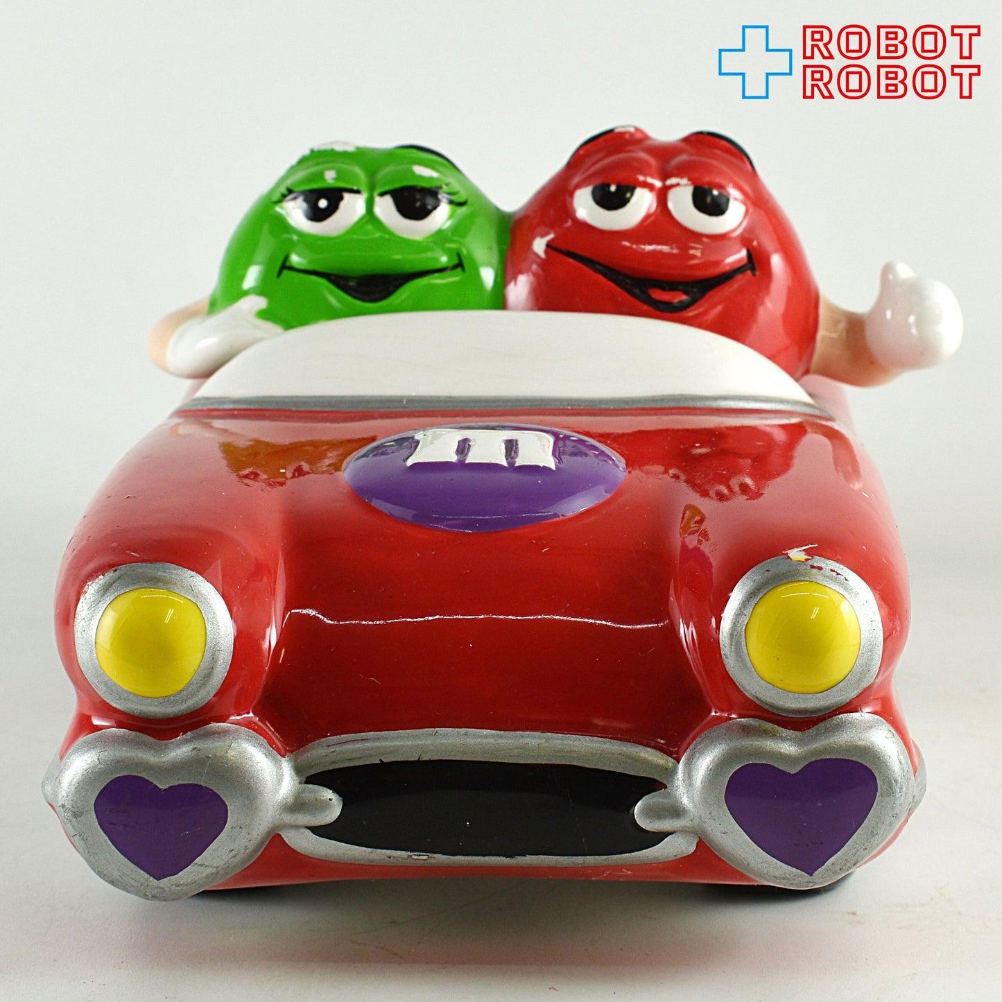 M&M's エムアンドエムズ レッド グリーン オープンカー 陶器 ※難有り