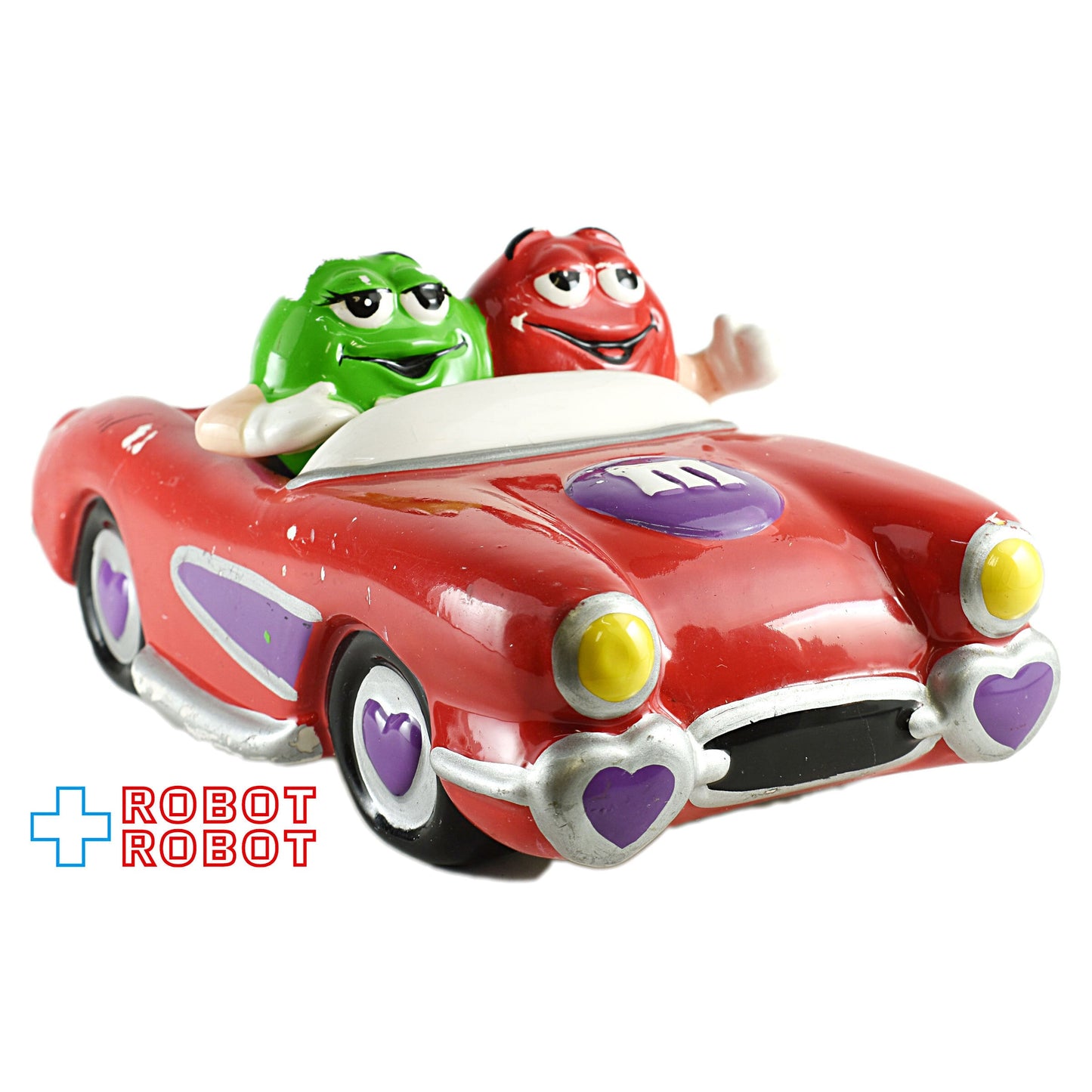 M&M's エムアンドエムズ レッド グリーン オープンカー 陶器 ※難有り