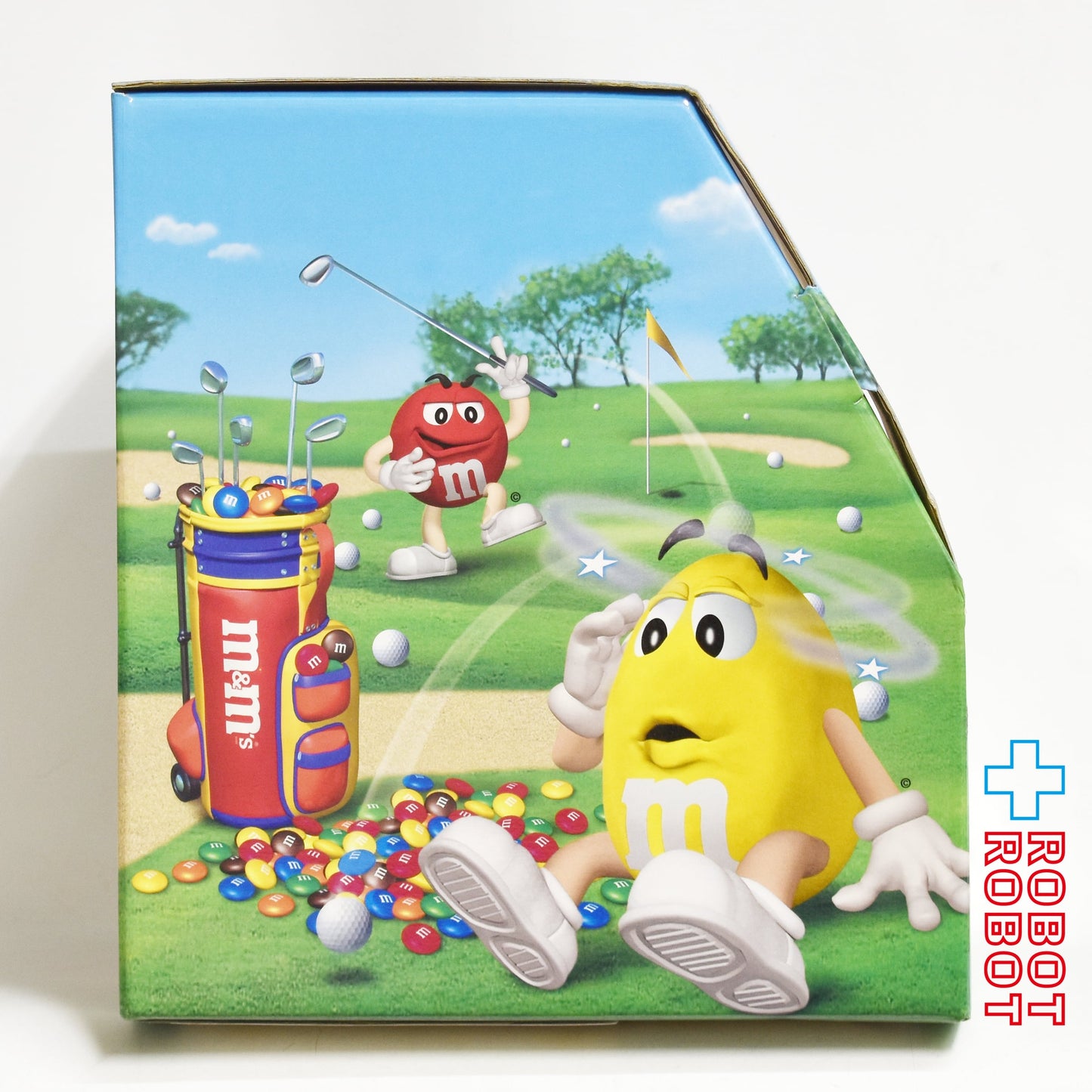 M&M's レッド＆イエロー ゴルフ マリガン・ヴィル ディスペンサー 開封箱付