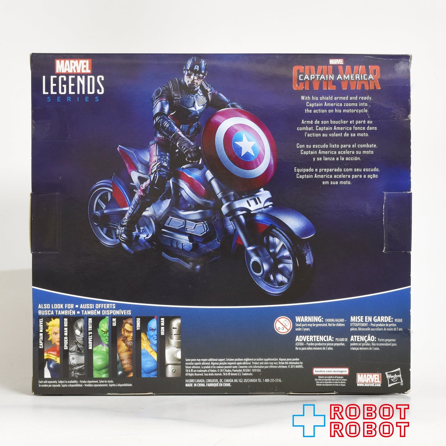 マーベルレジェンド シビル・ウォー / キャプテン・アメリカ キャプテン・アメリカ with モーターサイクル 3.75インチ アクションフィギュア 開封箱入