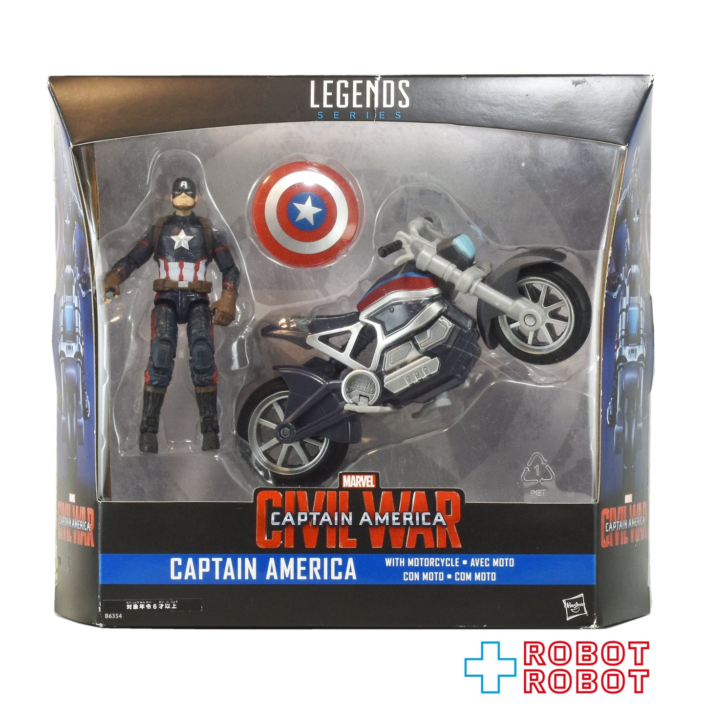 マーベルレジェンド シビル・ウォー / キャプテン・アメリカ キャプテン・アメリカ with モーターサイクル 3.75インチ アクションフィギュア 開封箱入