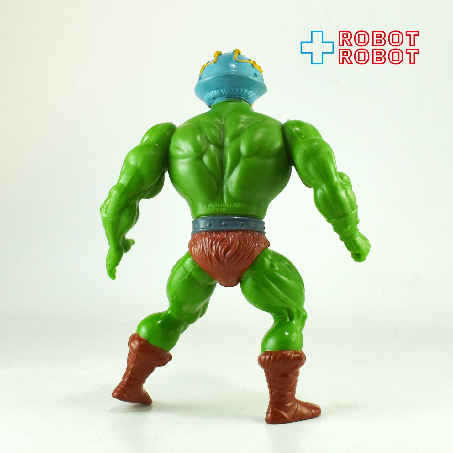 マテル ヒーマン オリジナル MOTU シリーズ1 マンアットアームズ (グレイドットオンヘルメット) アクションフィギュア 1982 ⚫️武器付き完品