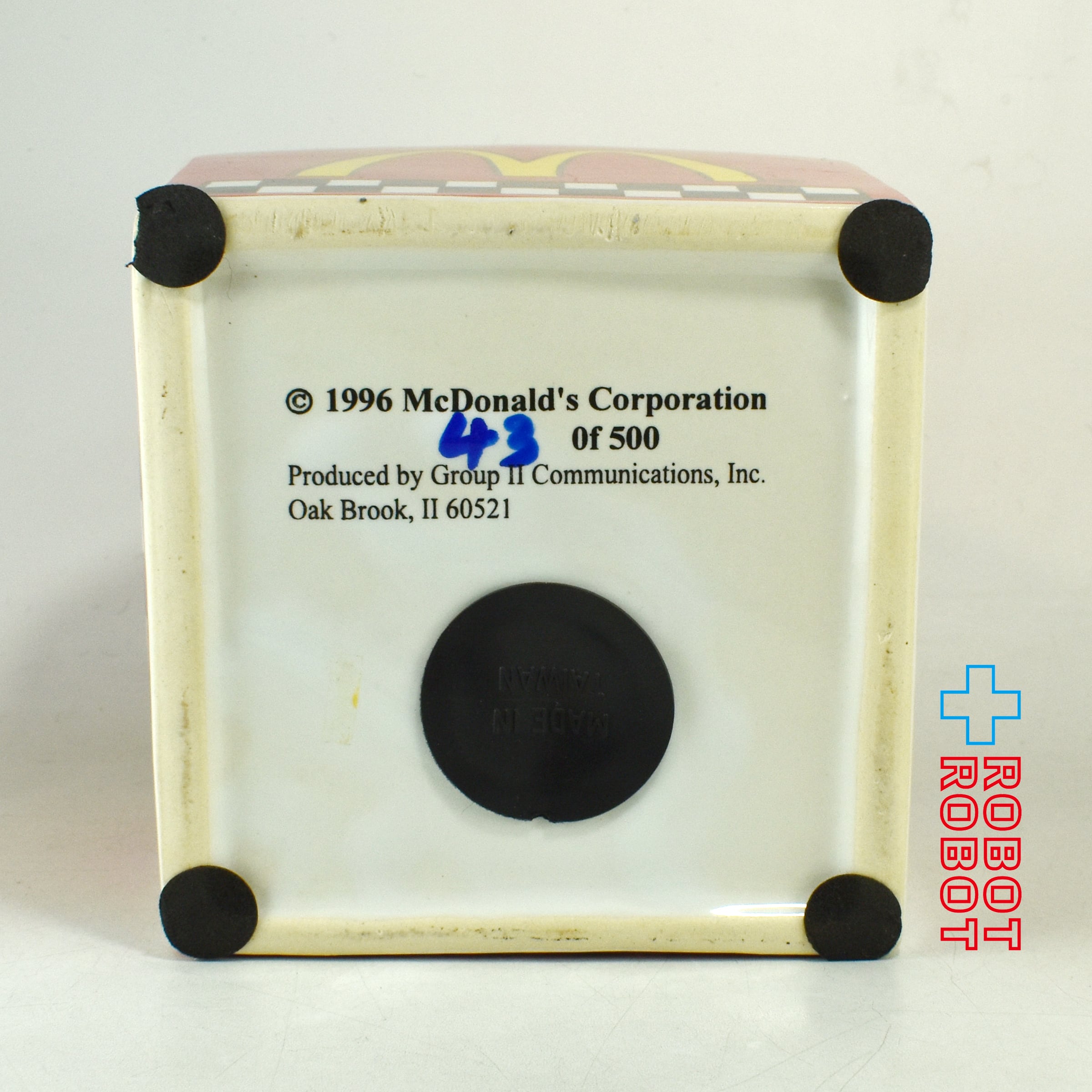 マクドナルドMcDonald's Collectors Club 1996貯金箱 マクドナルド・コレクターズクラブ 96 陶器ハッピーミール貯金箱バンク