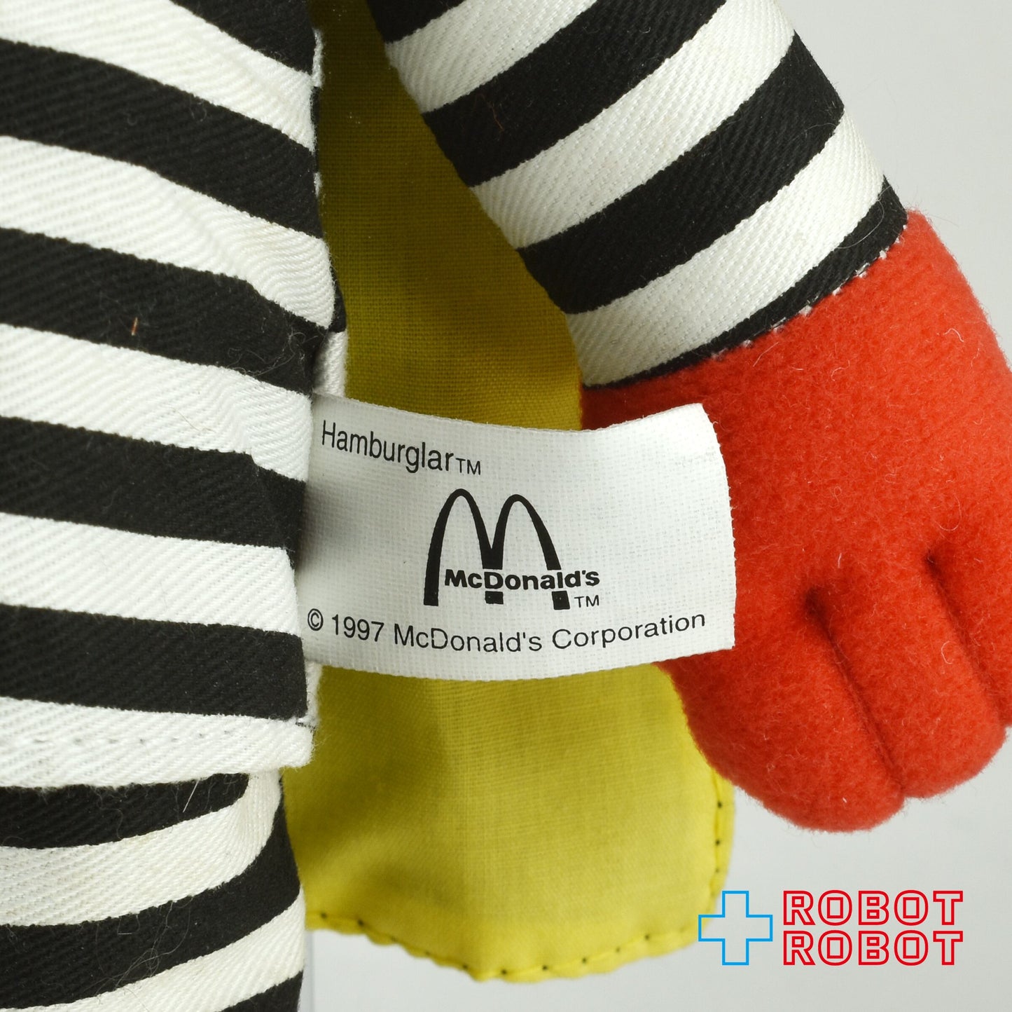 マクドナルド香港 ハンバーグラー ビニールヘッド ぬいぐるみ人形 27センチ 1997 紙タグ付き