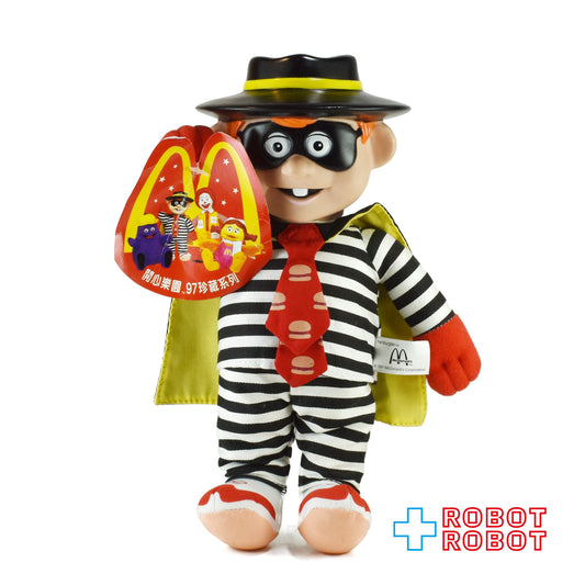 マクドナルド香港 ハンバーグラー ビニールヘッド ぬいぐるみ人形 27センチ 1997 紙タグ付き