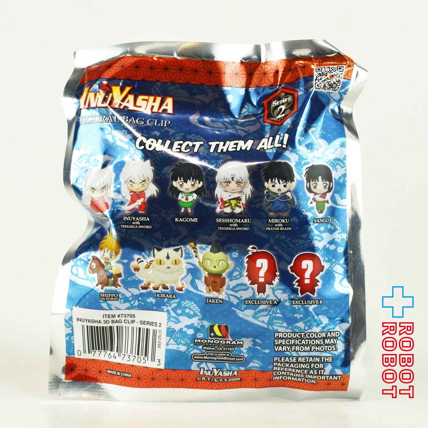 ⚫️モノグラム 3D フィギュラルキーチェーン 犬夜叉 シリーズ2 1パック ♦︎１号店商品