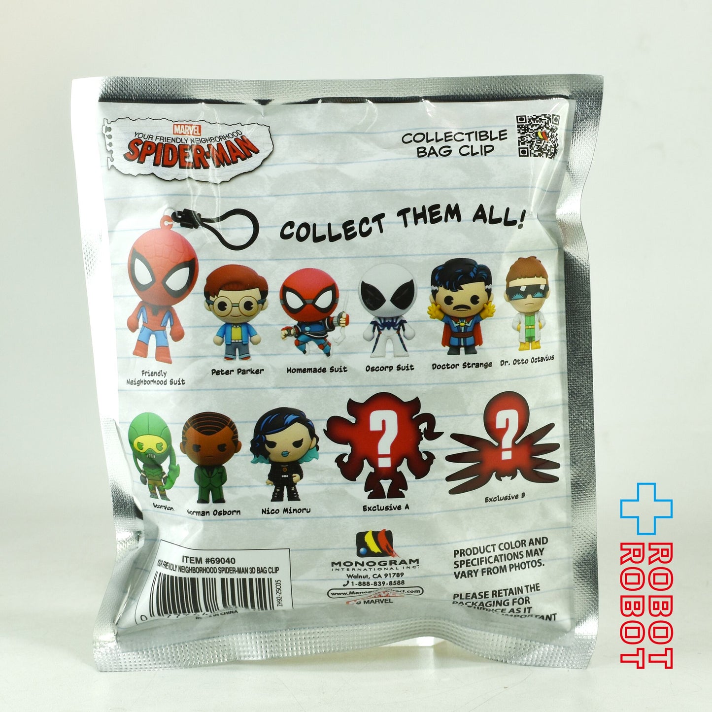 モノグラム フィギュラル バッグ クリップ マーベル フレンドリー・ネイバーフッド・スパイダーマン 1パック 未開封