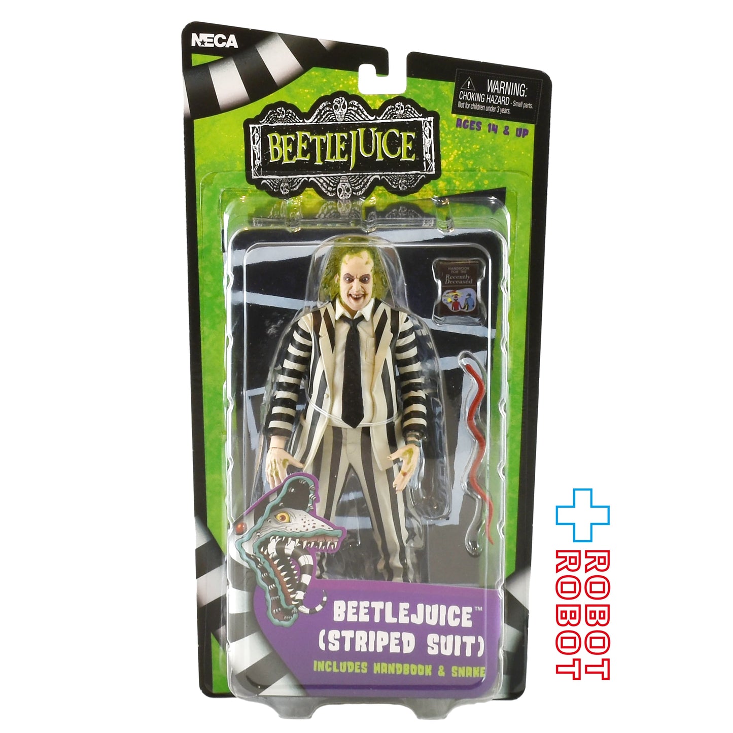 ネカ ビートルジュース 1988 ビートルジュース 白黒ストライプスーツ 7インチ アクションフィギュア 未開封