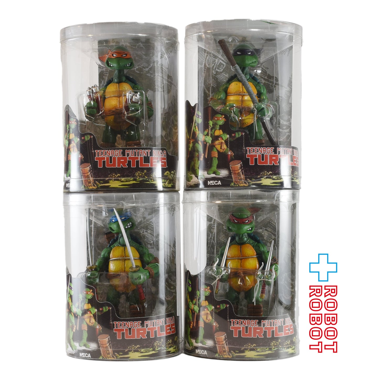 NECA ミュータント・タートルズ アクションフィギュア チューブパッケージ 4種セット 未開封