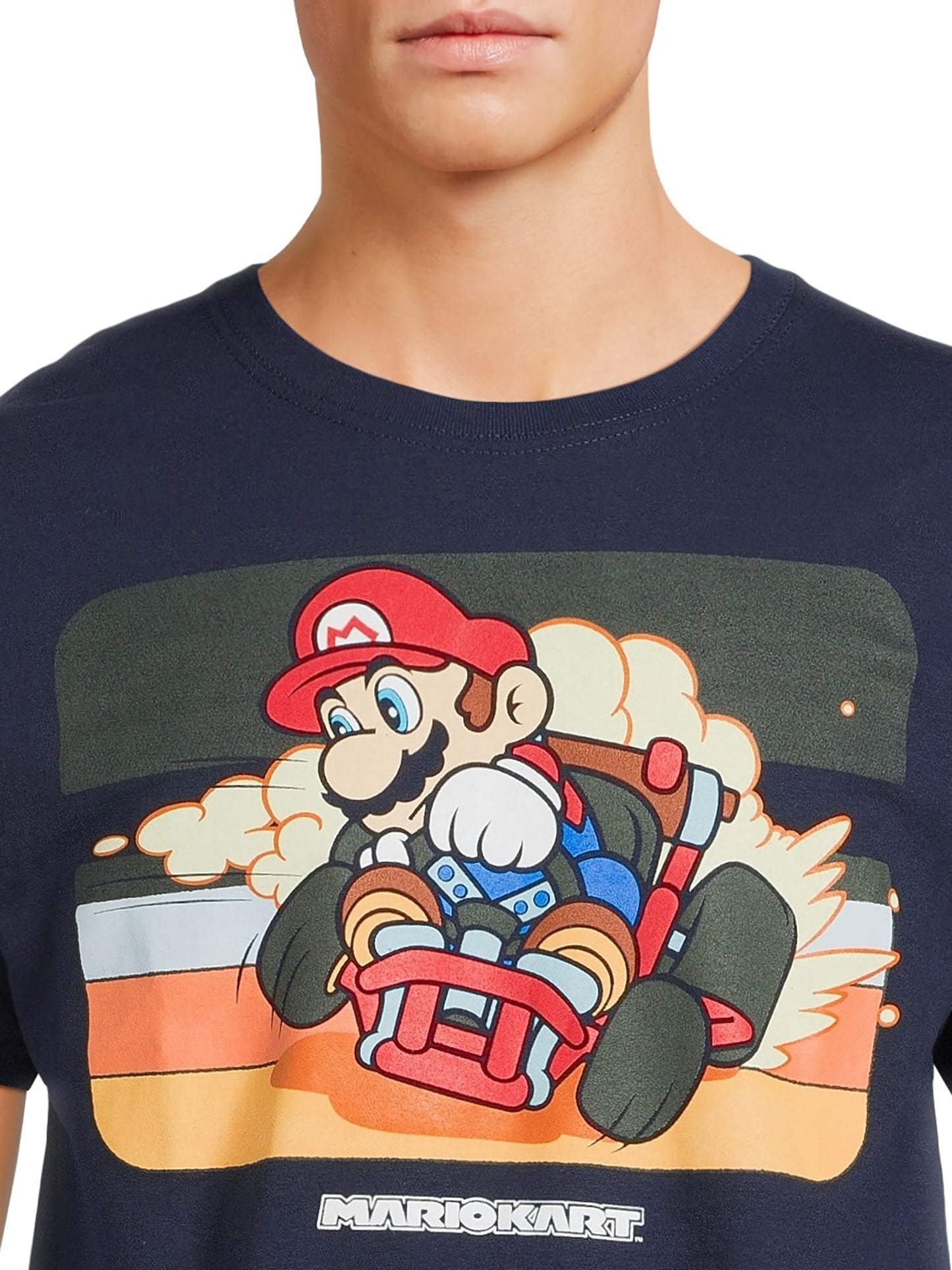 ニンテンドー マリオカート  グラフィック Tシャツ ネイビー