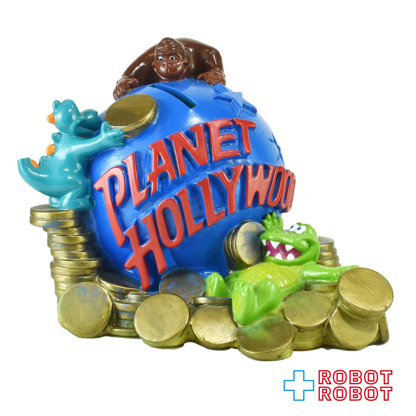 プラネット・ハリウッド ソフビ貯金箱 底フタ欠