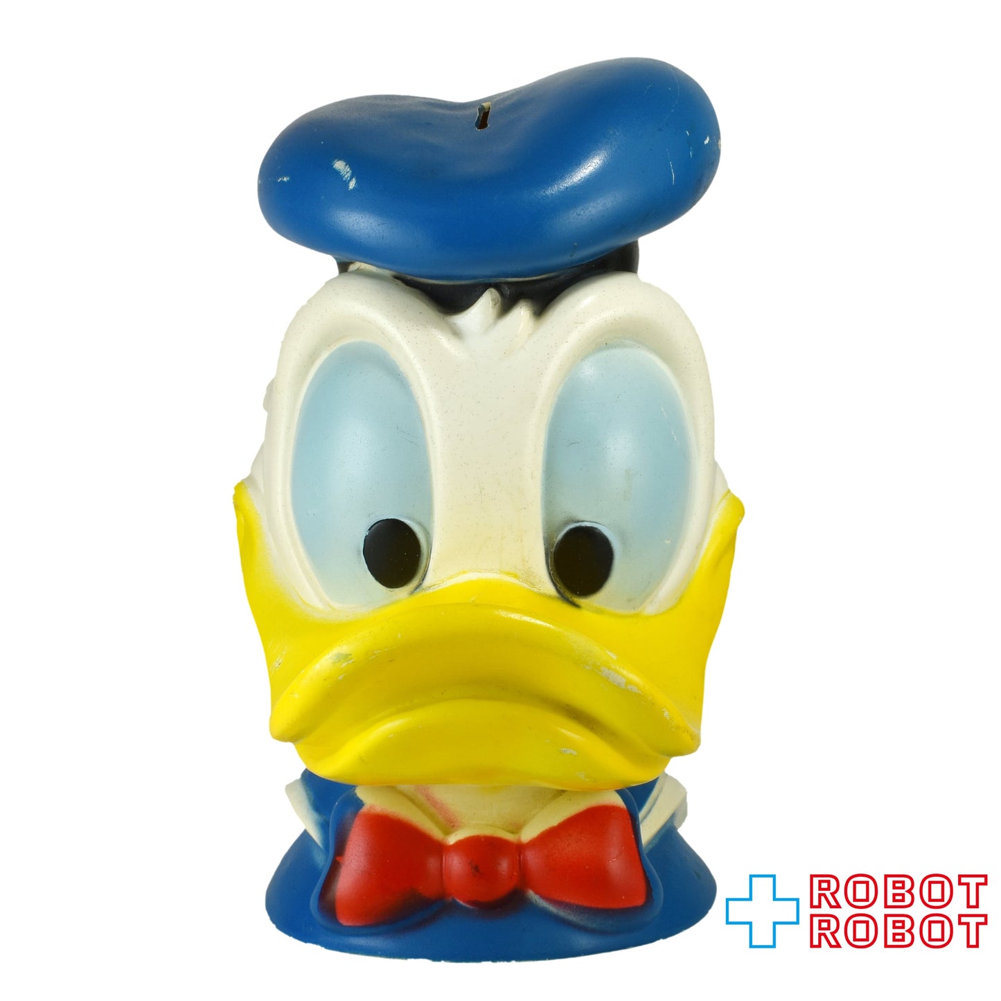 プレイパル ディズニー ドナルドダック ヘッド ソフビ貯金箱 ※難あり